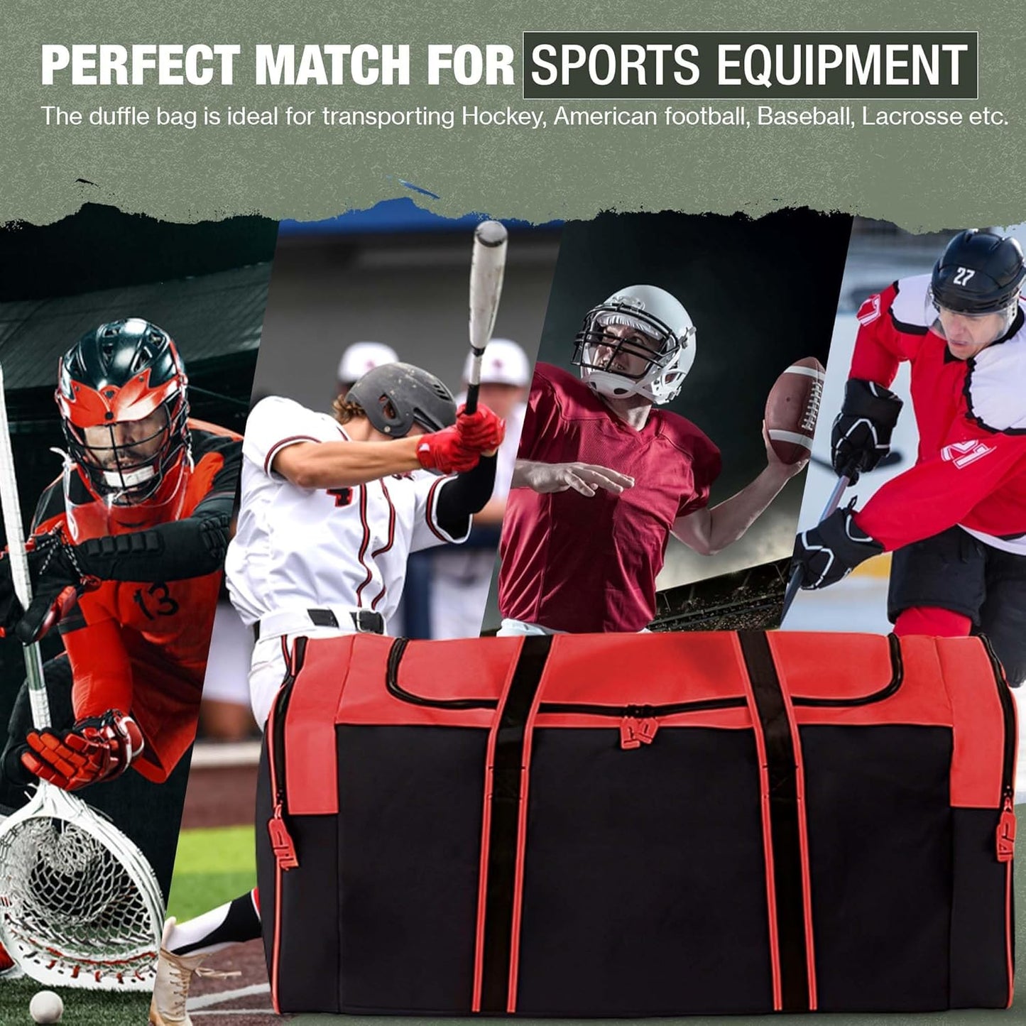 Jetstream Heavy Duty Multi Pocket Durable Sports Gym Equipment Travel Duffel Bag