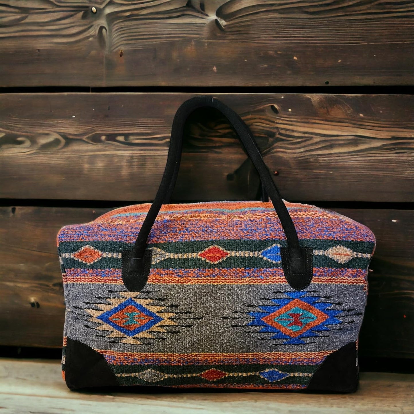 Southwestern Large Weekender Travel Bag Western Duffle Bag Boho Travel Bag