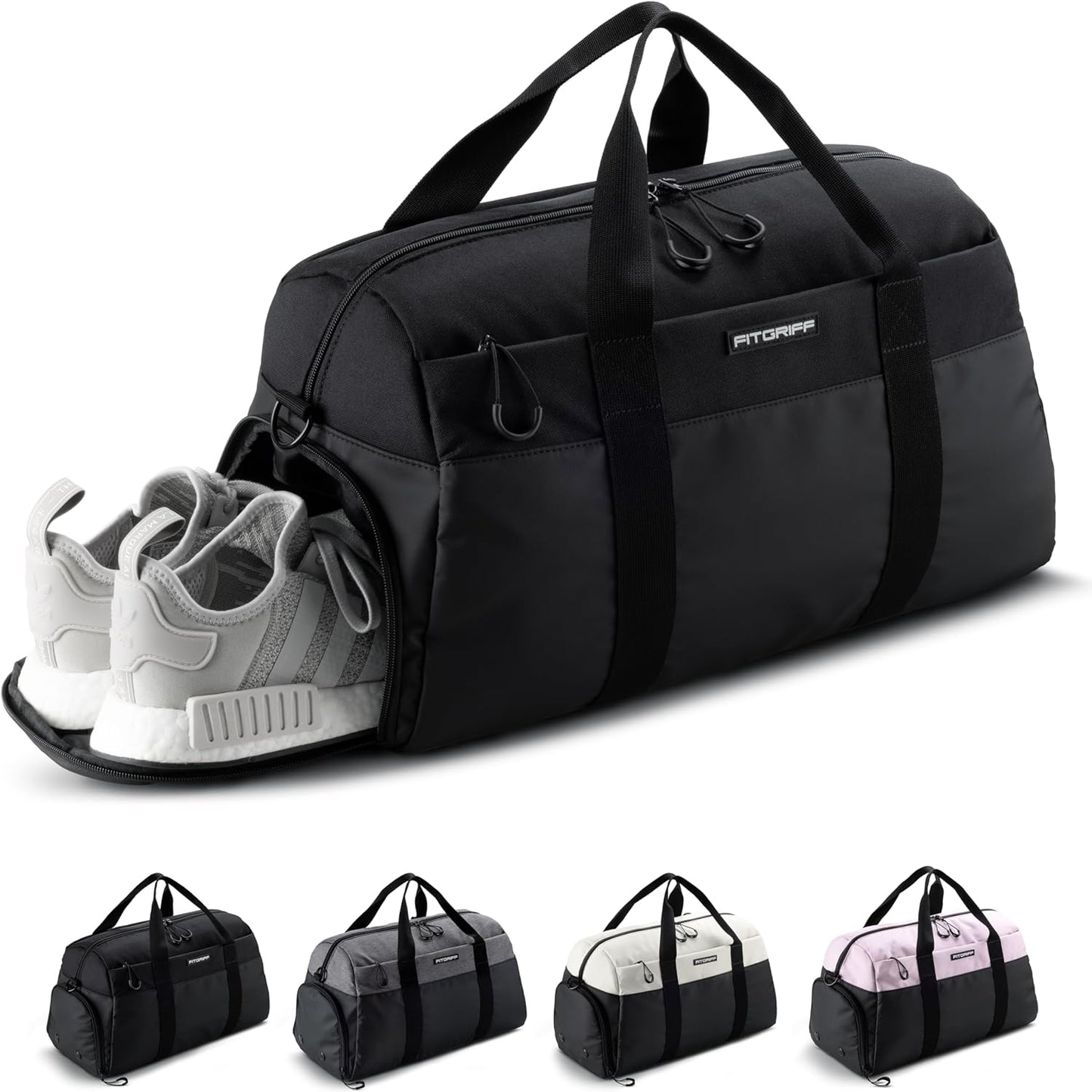 Fitgriff® Gym Bag V2 for Men and Women with Shoe & Wet Compartment - Duffle Bag for Travel, Sports, Fitness and Workout