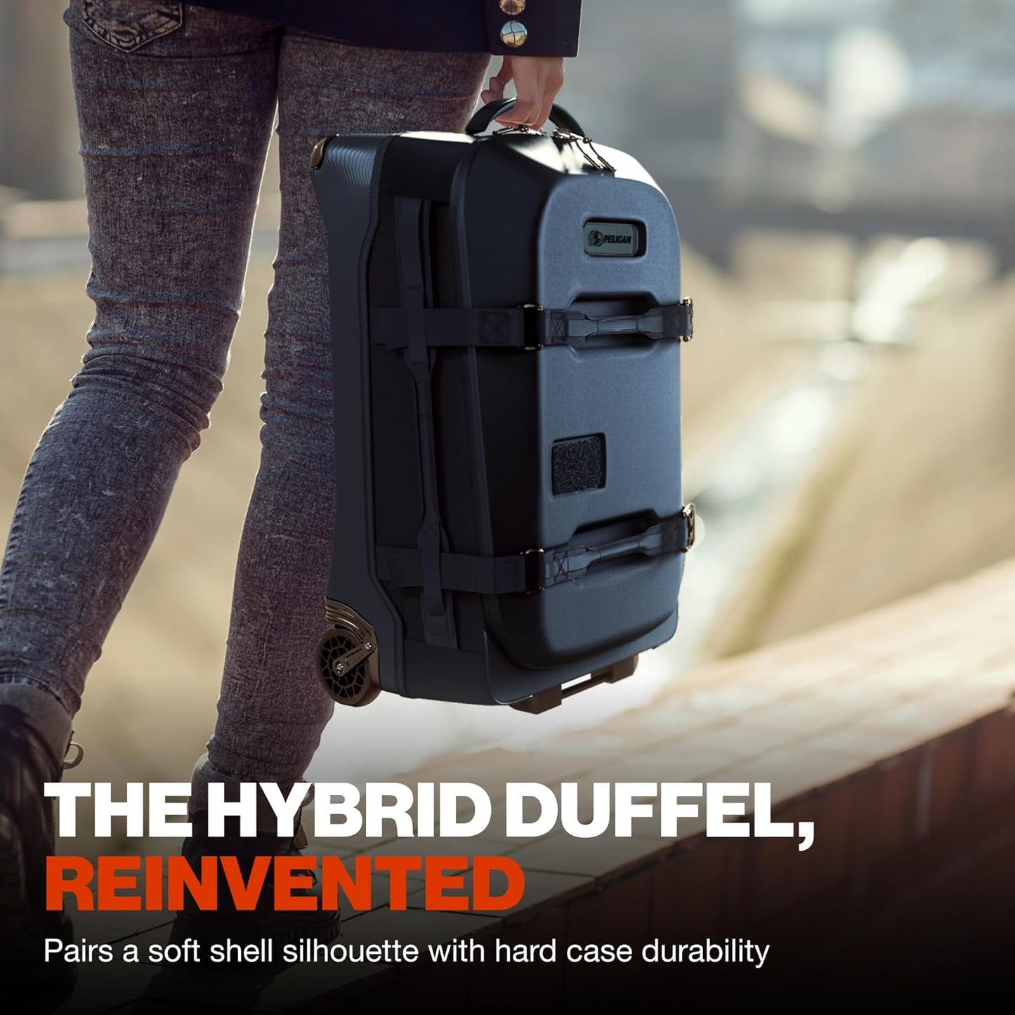 Pelican Aegis Luggage - Carry On Duffel Bag with Wheels - 22 Inch Carry On Bag - Airline Approved (Indigo)