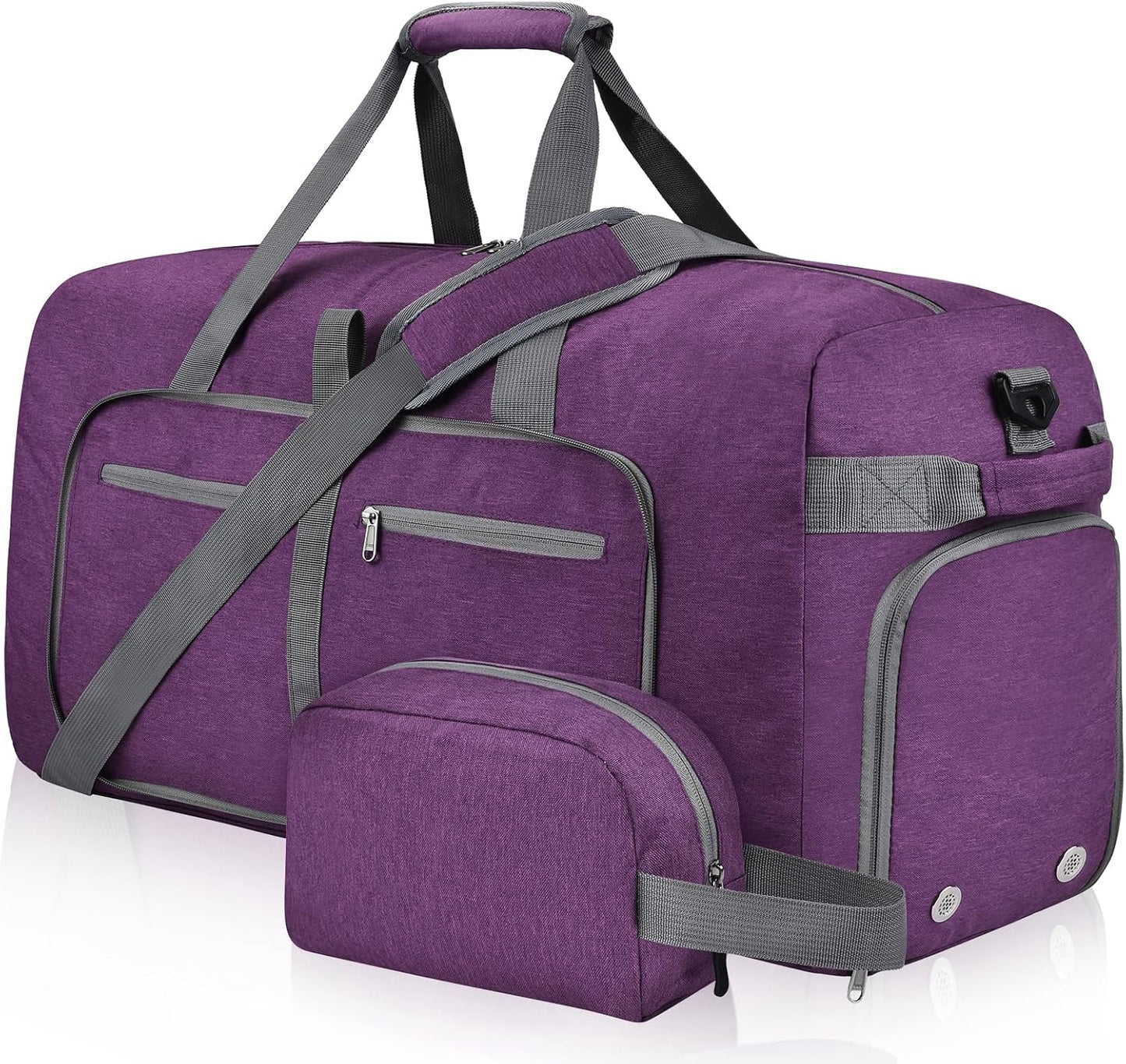 Felipe Varela Duffle Bag with Shoes Compartment and Adjustable Strap,Foldable Travel Duffel Bags for Men Women,Waterproof Duffel Bags