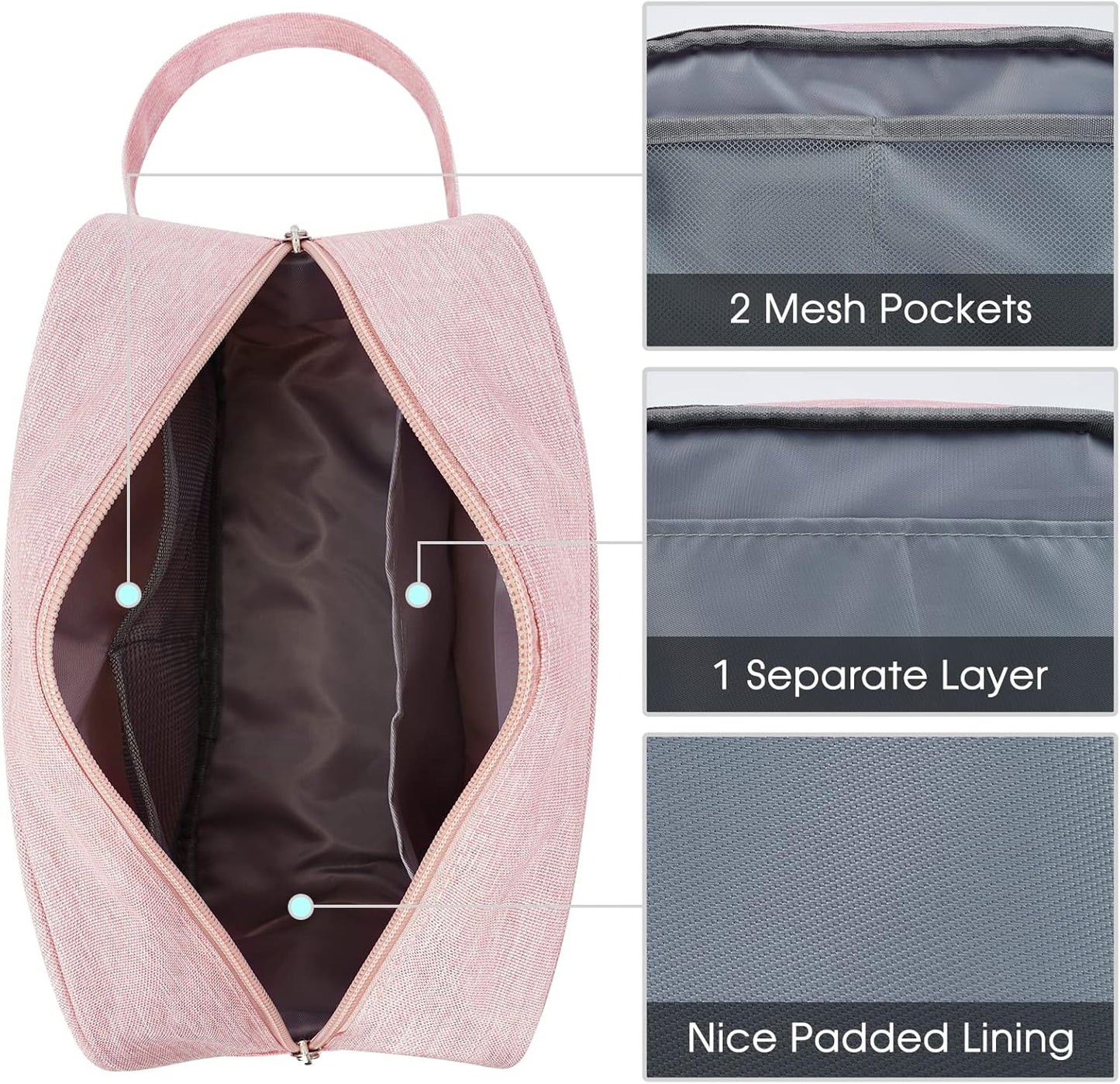 Narwey Travel Toiletry Bag for Women Traveling Dopp Kit Men Travel Bag for Toiletries Cosmetic Bag Makeup Bag Medicine Bag for Traveling