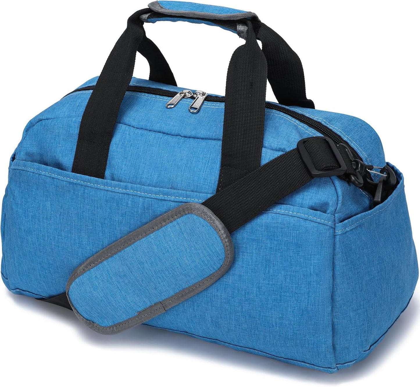 14 inch Small Gym Bag for Women & Men, Mini Duffel Bag for Travel Sports Lightweight Carry On Bag,Navy Blue