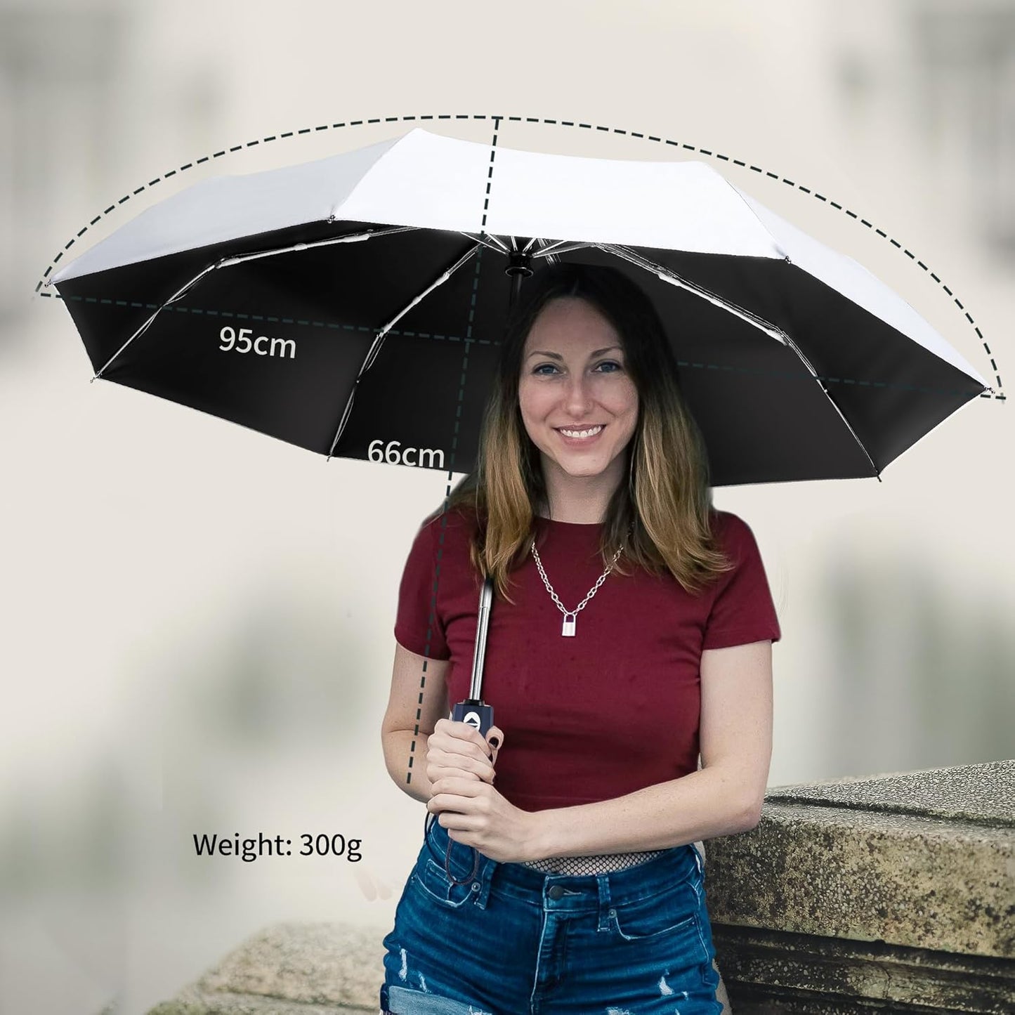 Color Glue Coating Sun Umbrella UV Protection Compact Folding Windproof Parasols Travel Auto Open Close Blocking UV 99.98%