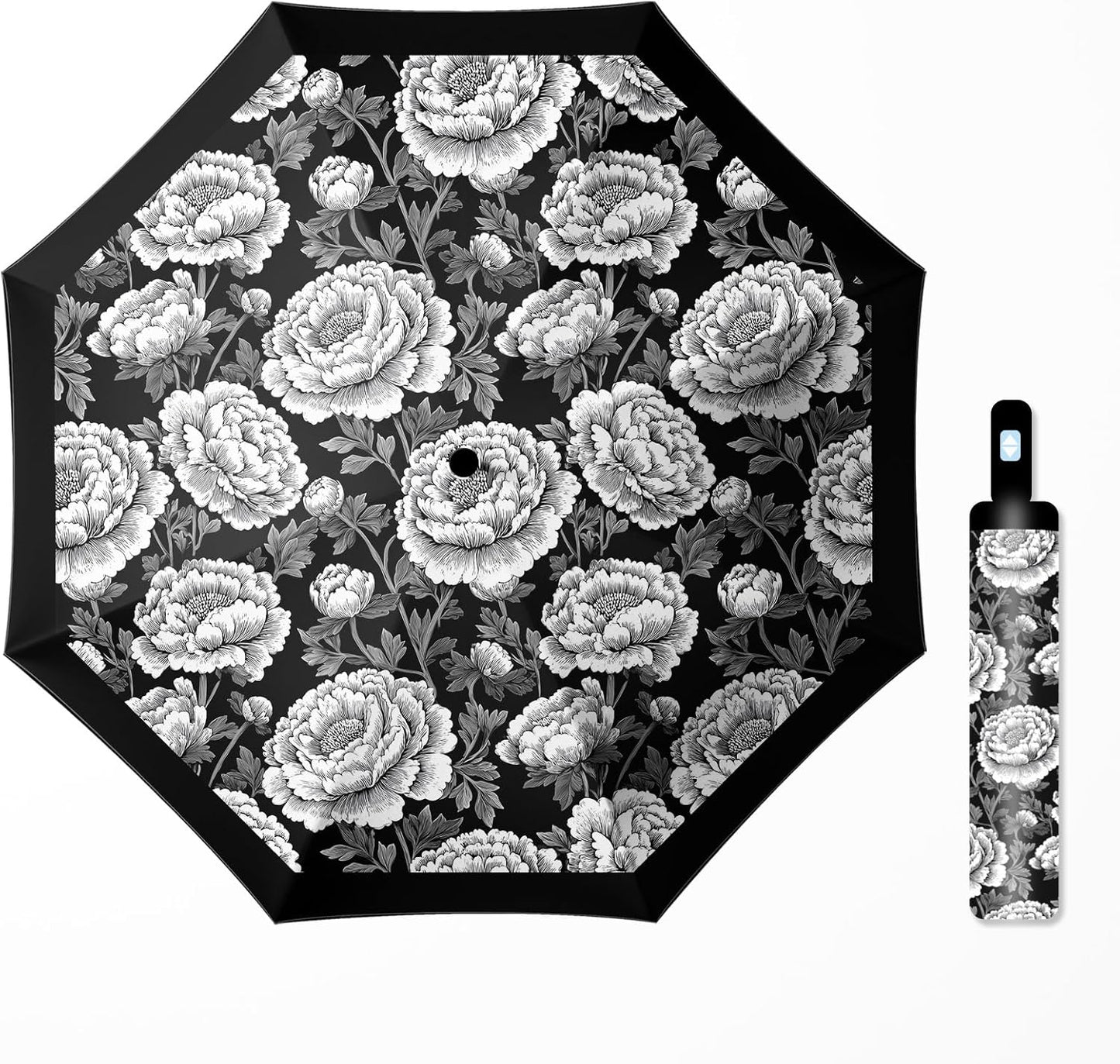 Small Travel Folding Umbrella for Girl, Portable, UV, SunShade, Compact, Automatic, Rain & Wind
