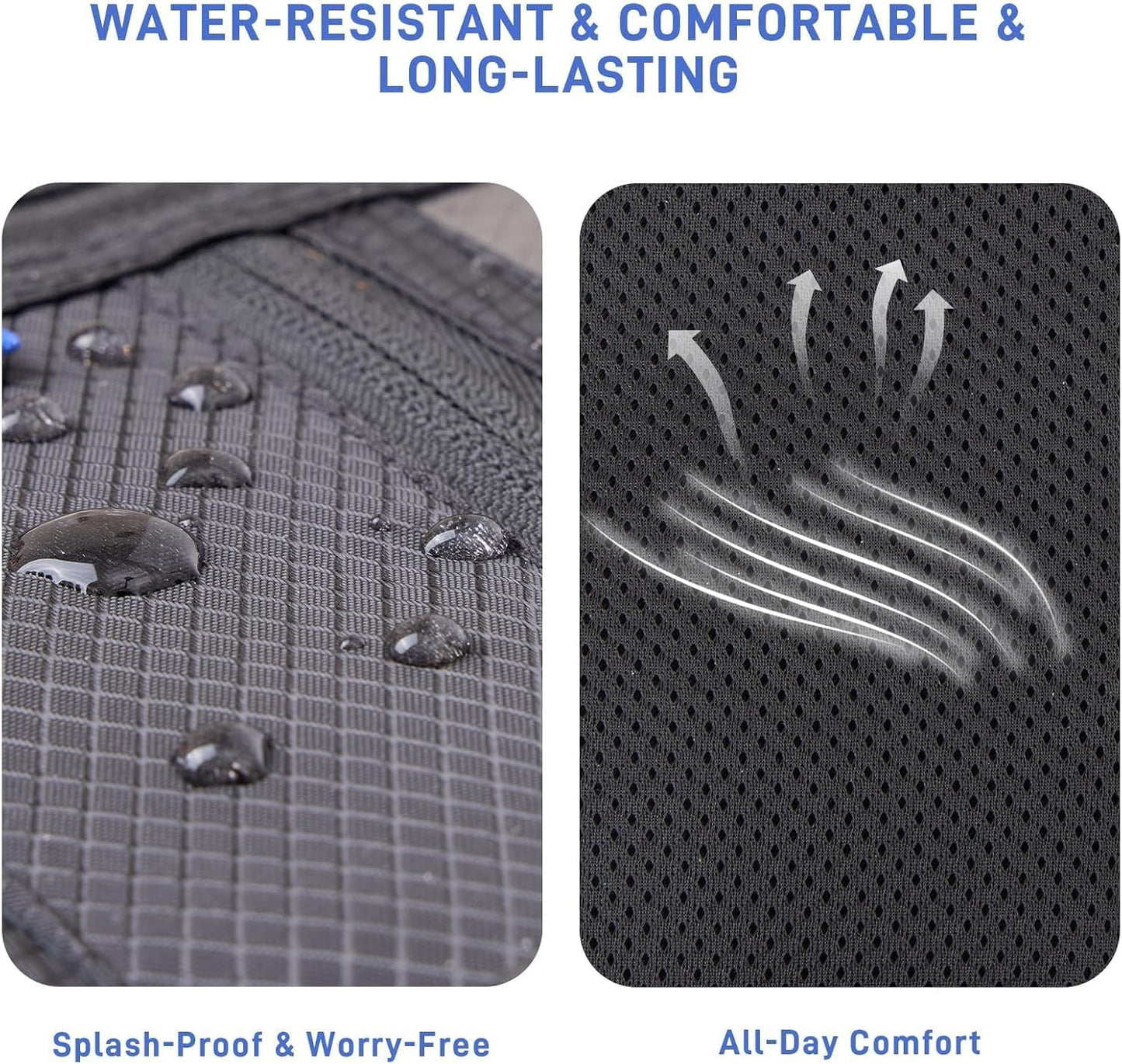 2-Pack RFID Blocking Passport Holder for Travel, Hidden Neck Wallet with Phone Pocket, Lightweight Under-Clothing Pouch Fits 7-inch phone & 2 Passports, Anti-Theft Organizer (Black & Dark Gray)