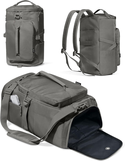 Gym Bag for Women Workout Gym Backpack with Shoe Compartment Sports Duffel Bag Multiple Pockets 30L (Dark Grey)