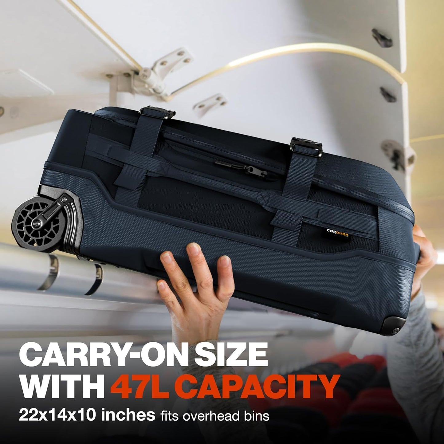 Pelican Aegis Luggage - Carry On Duffel Bag with Wheels - 22 Inch Carry On Bag - Airline Approved (Indigo)