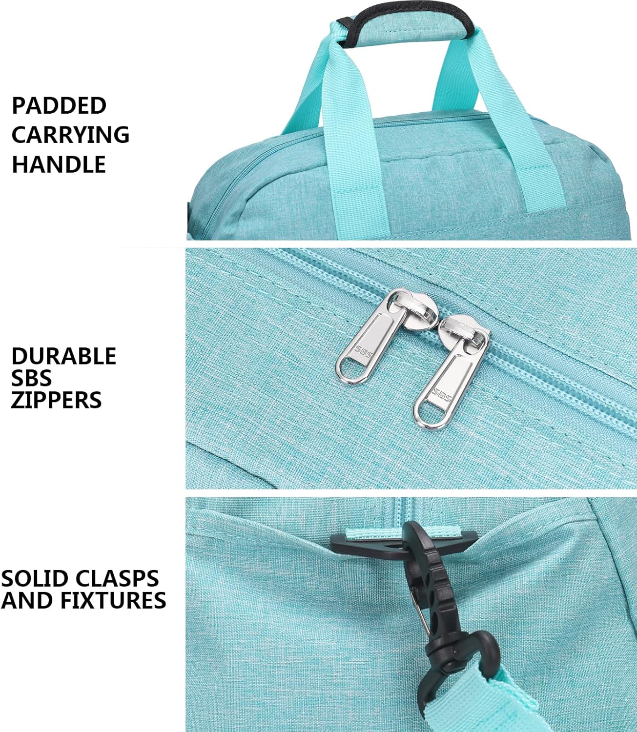 14 inch Small Gym Bag for Women & Men, Mini Duffel Bag for Travel Sports Lightweight Carry On Bag (Light Green)