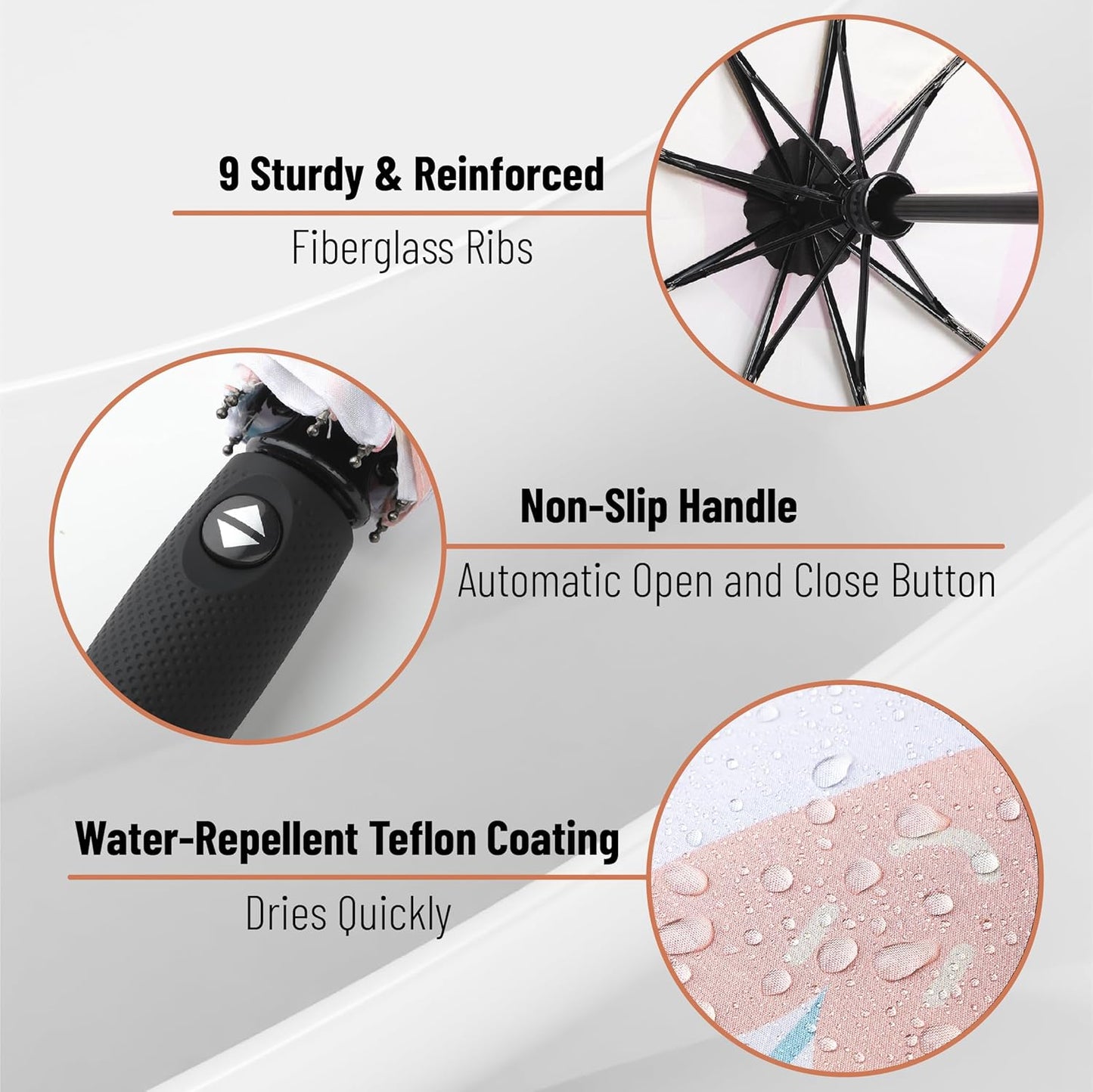 Mr. Pen- Windproof Travel Umbrella, Automatic Umbrellas for Rain, Compact