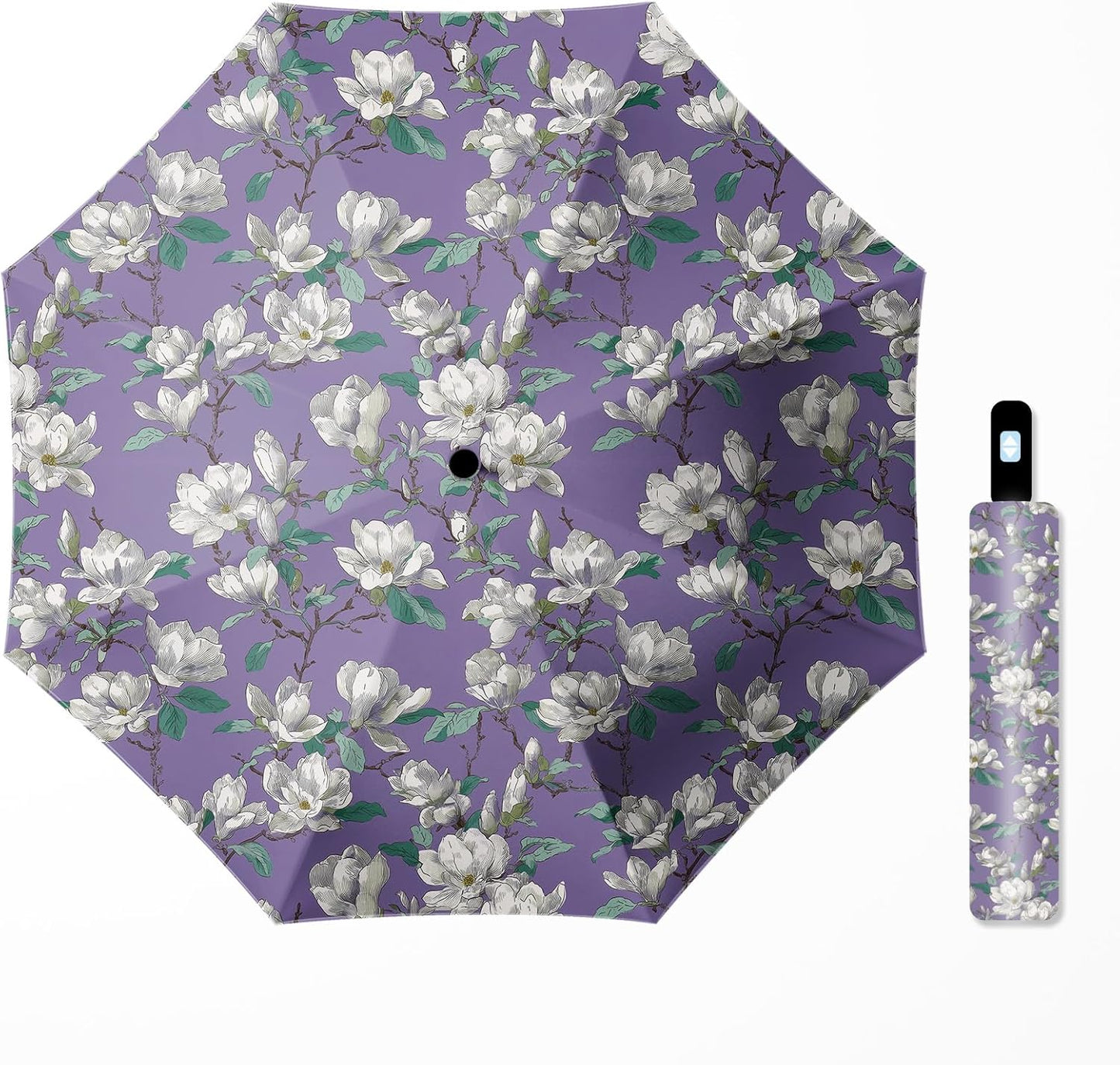 Small Travel Folding Umbrella for Girl, Portable, UV, SunShade, Compact, Automatic, Rain & Wind