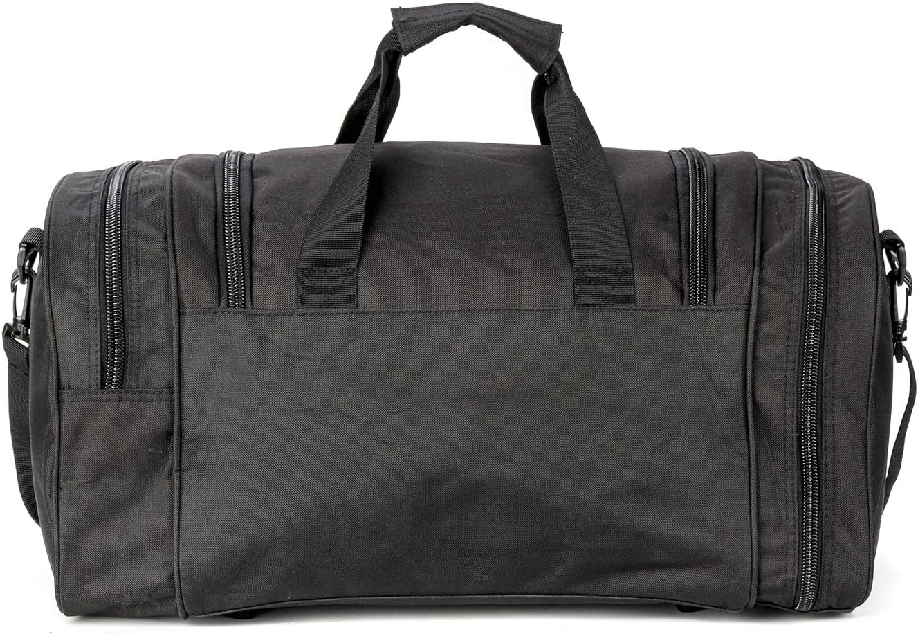 Gym Duffel Bag for Men Sports Duffel Bag with Shoe Compartment (BLACK-Model A)