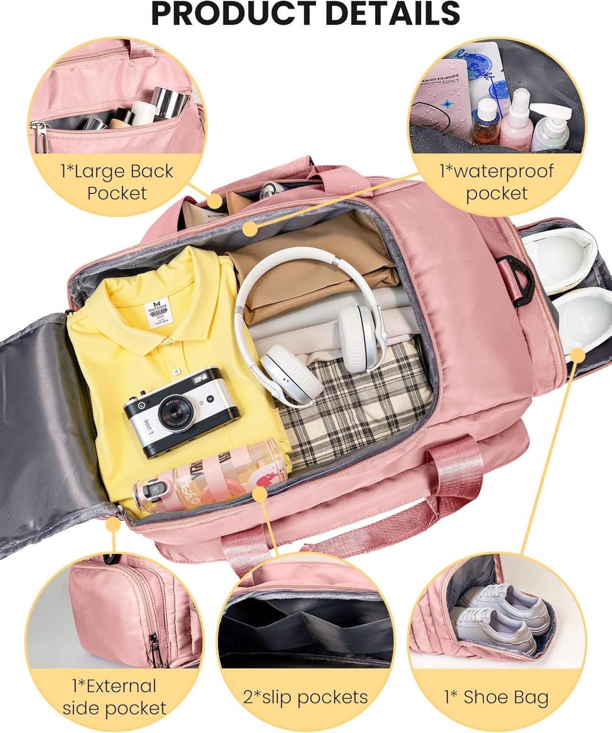 Birthday Gift for Women, Initial Gym Bags with Shoe Compartment, Dance Bag for Girls, Monogram Kid Overnight Bags, Travel Duffle Tote-Trendy Gifts for Teenage Girls (Letter V)