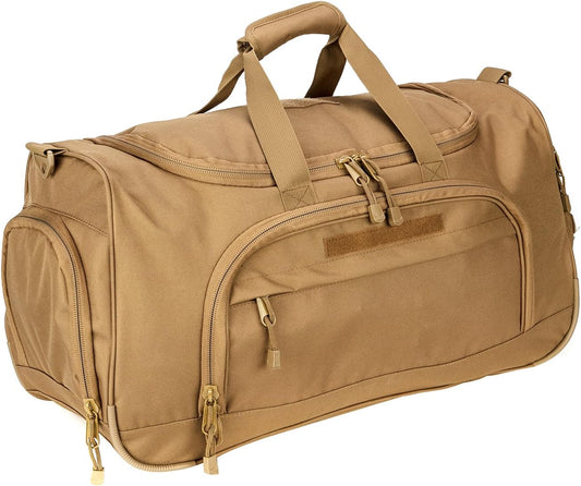 Gym Duffel Bag for Men Sports Duffel Bag with Shoe Compartment (TAN-Model B)