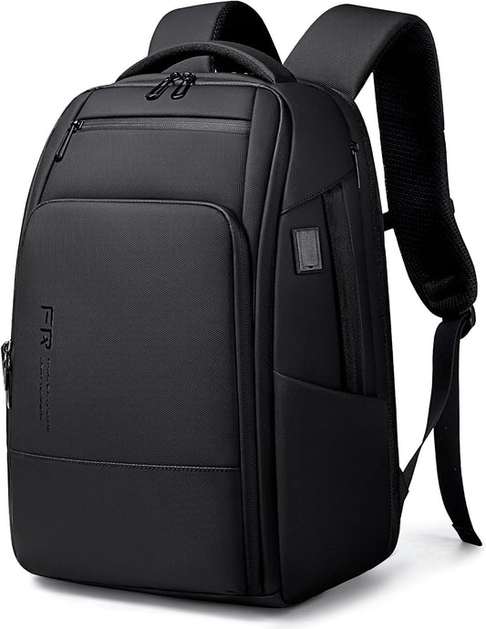 17 Inch Travel Laptop Backpack, Water Resistant Expandable Men's Computer Backpack for Men, Black Laptop Bag with USB Port for Business/Work/College