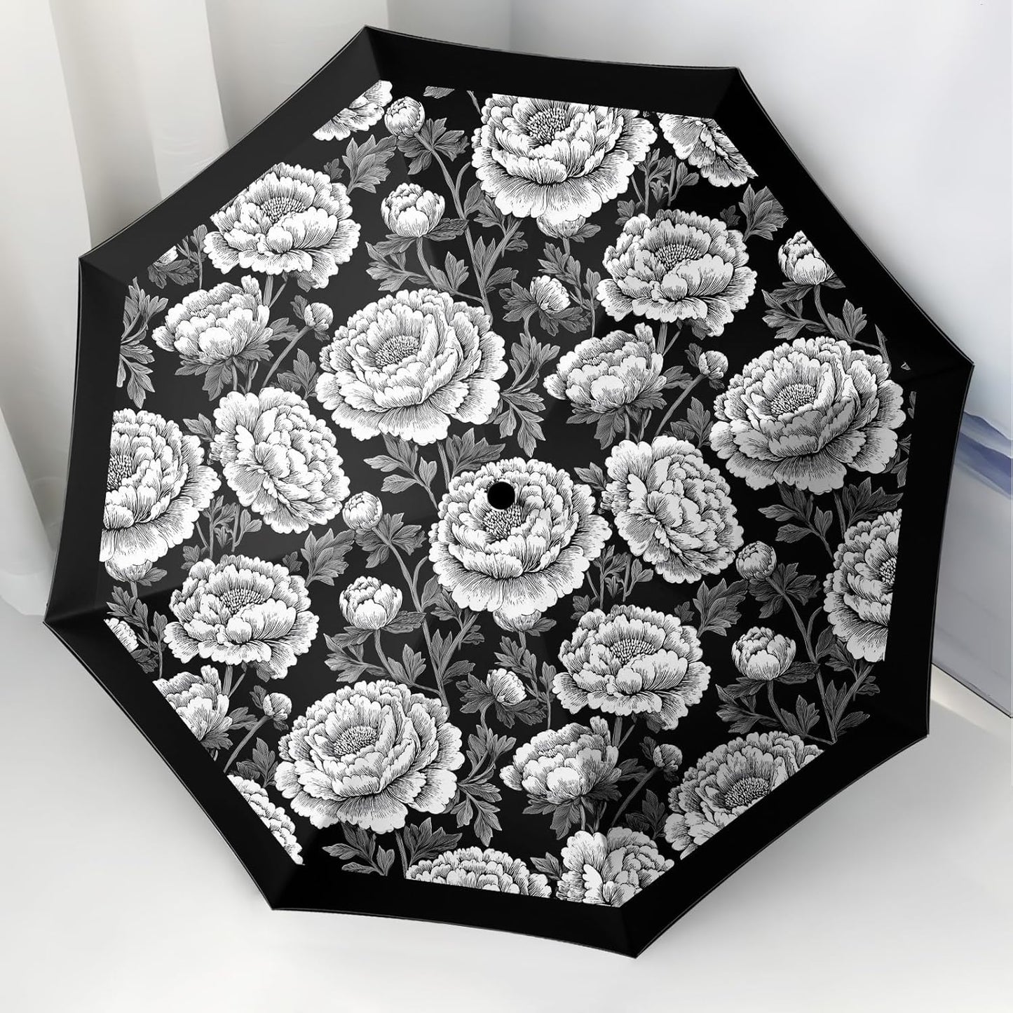 Small Travel Folding Umbrella for Girl, Portable, UV, SunShade, Compact, Automatic, Rain & Wind