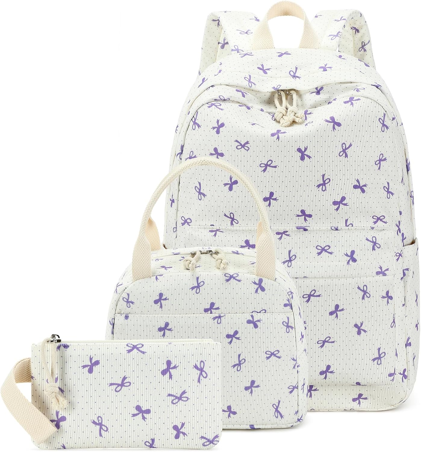 LEDAOU Backpack for Girls School Bag Kids Bookbag Teen Backpack Set Daypack with Lunch Bag and Pencil Case