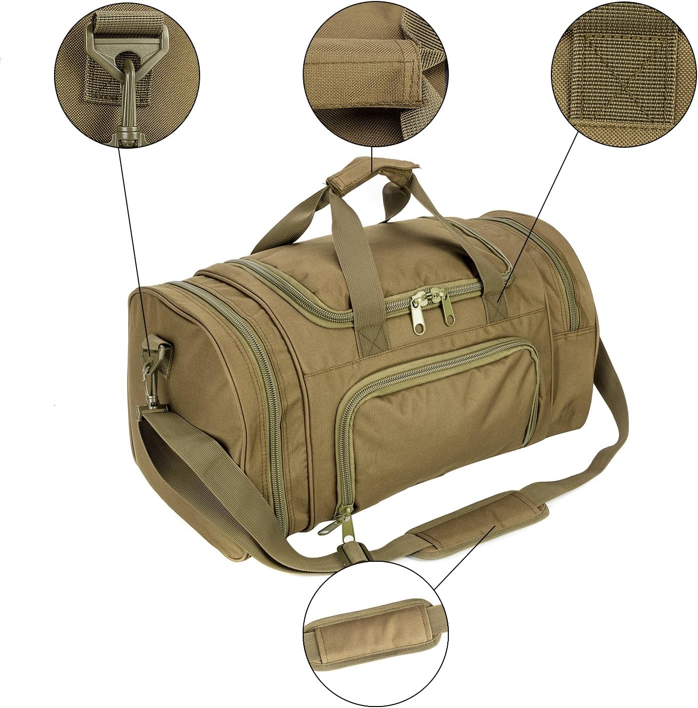 Gym Duffel Bag for Men Sports Duffel Bag with Shoe Compartment (GREEN-Model A)