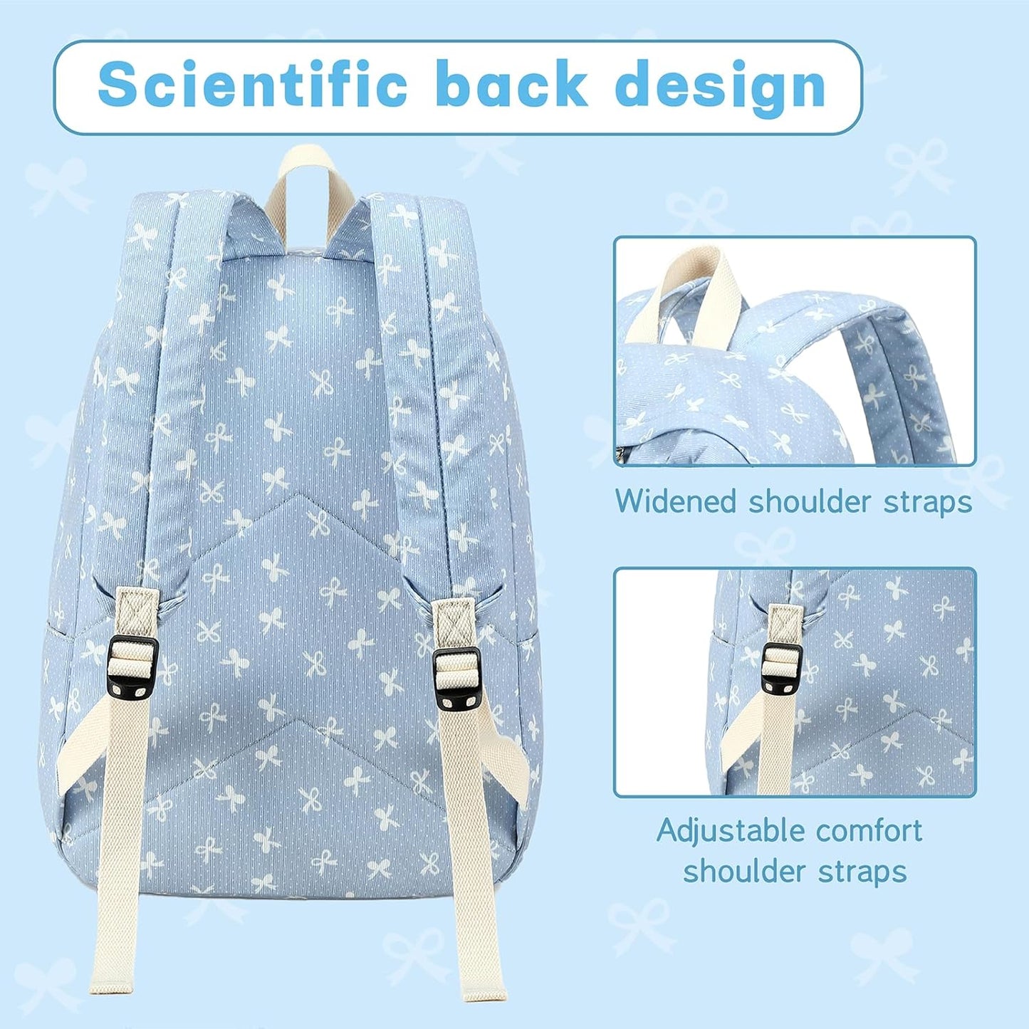 LEDAOU School Backpack Teen Girls Lightweight Bookbag Elementary Middle School Backpacks College Laptop Bag Travel Daypack