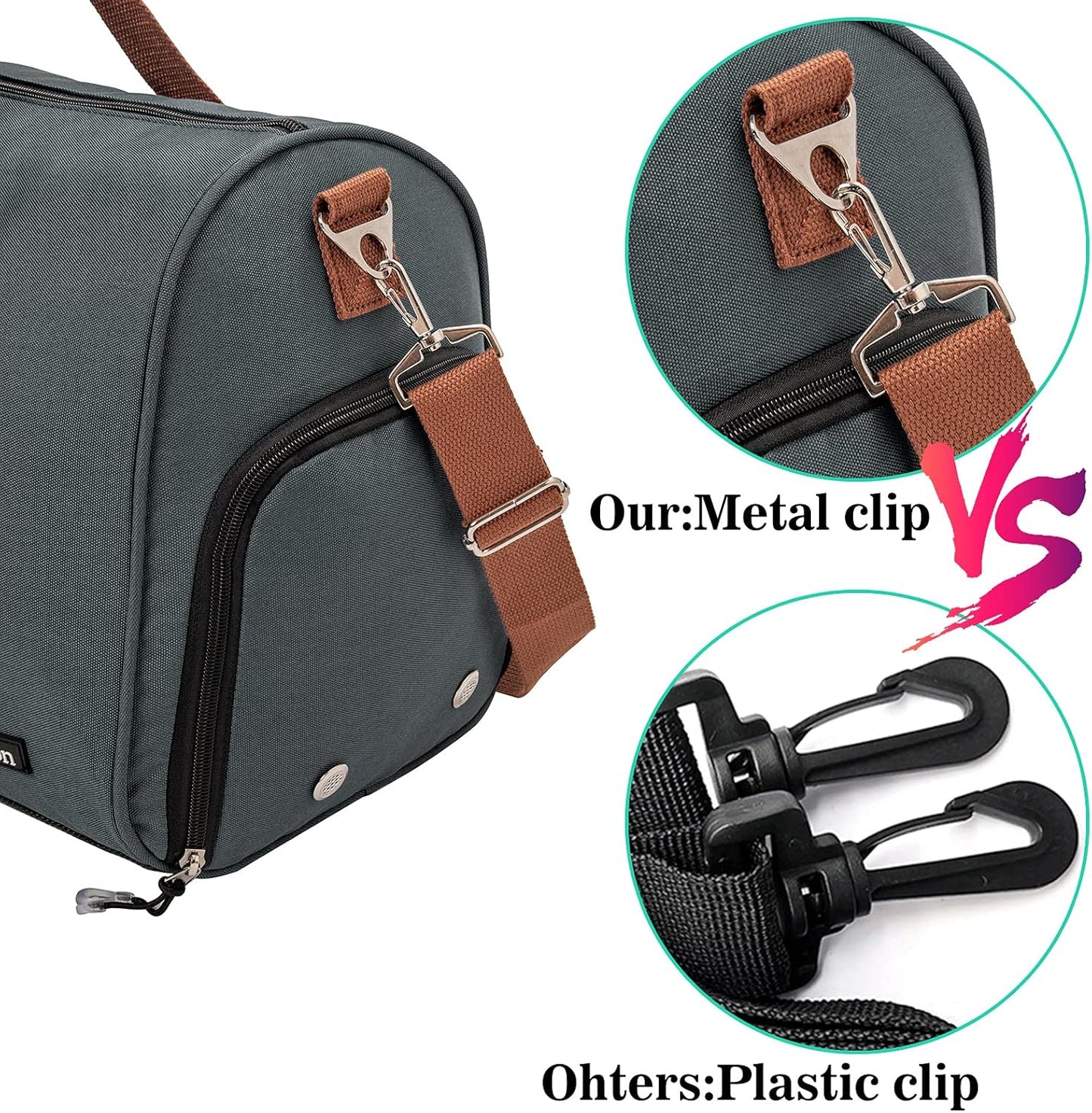 Kuston Sports Gym Bag with Shoe Compartment&Wet Pocket,Travel Duffel bag,Weekend Bag,Workout Bag Suitable for Men and Women