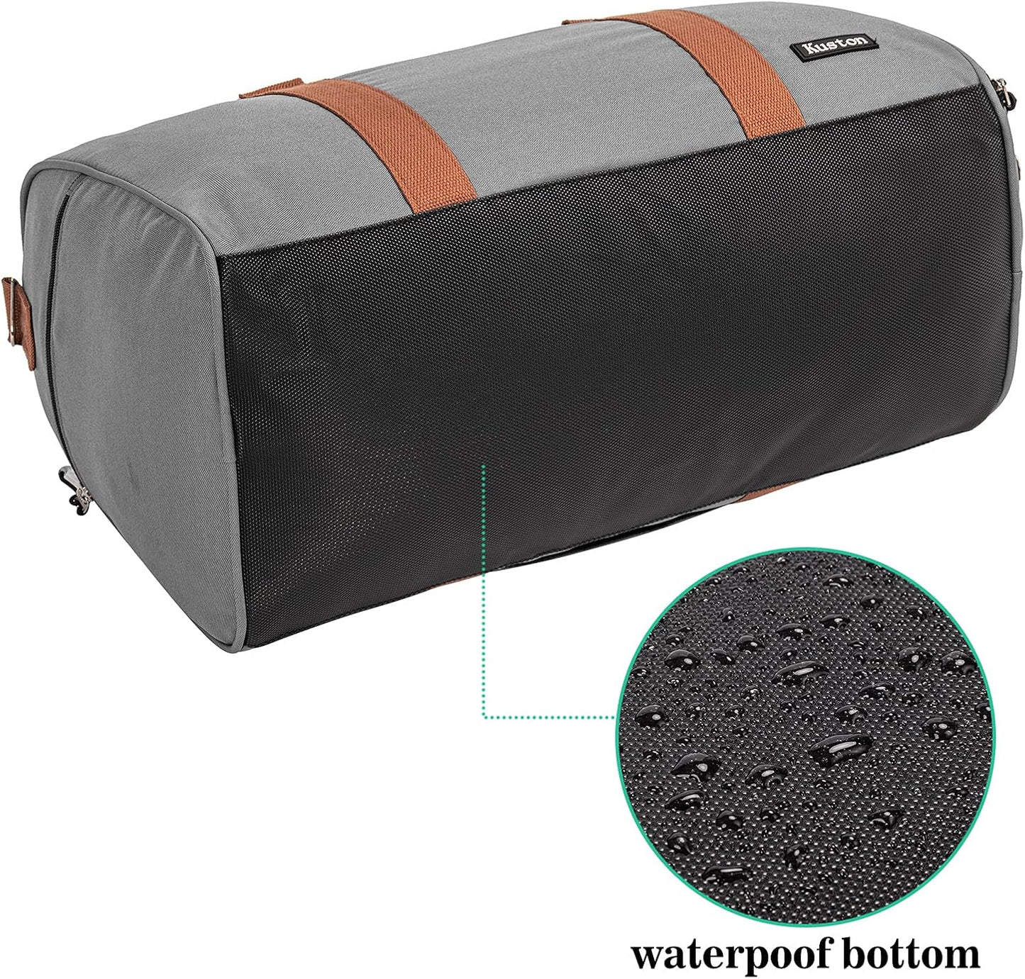 Kuston Sports Gym Bag with Shoe Compartment&Wet Pocket,Travel Duffel bag,Weekend Bag,Workout Bag Suitable for Men and Women