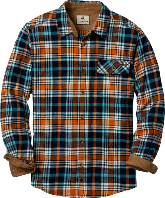 Legendary Whitetails Men's Flannel Shirt Long Sleeve Button Down 100% Cotton