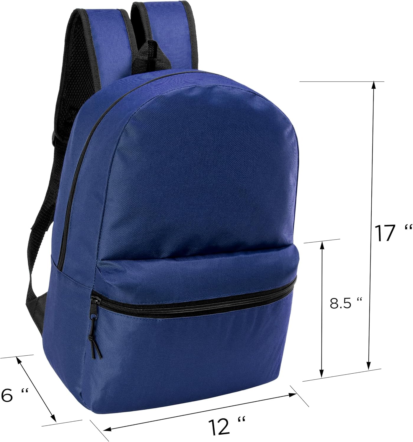 17" School Backpacks for Kids - Backpacks in Bulk for Elementary, Middle, and High School Students in Assorted Colors