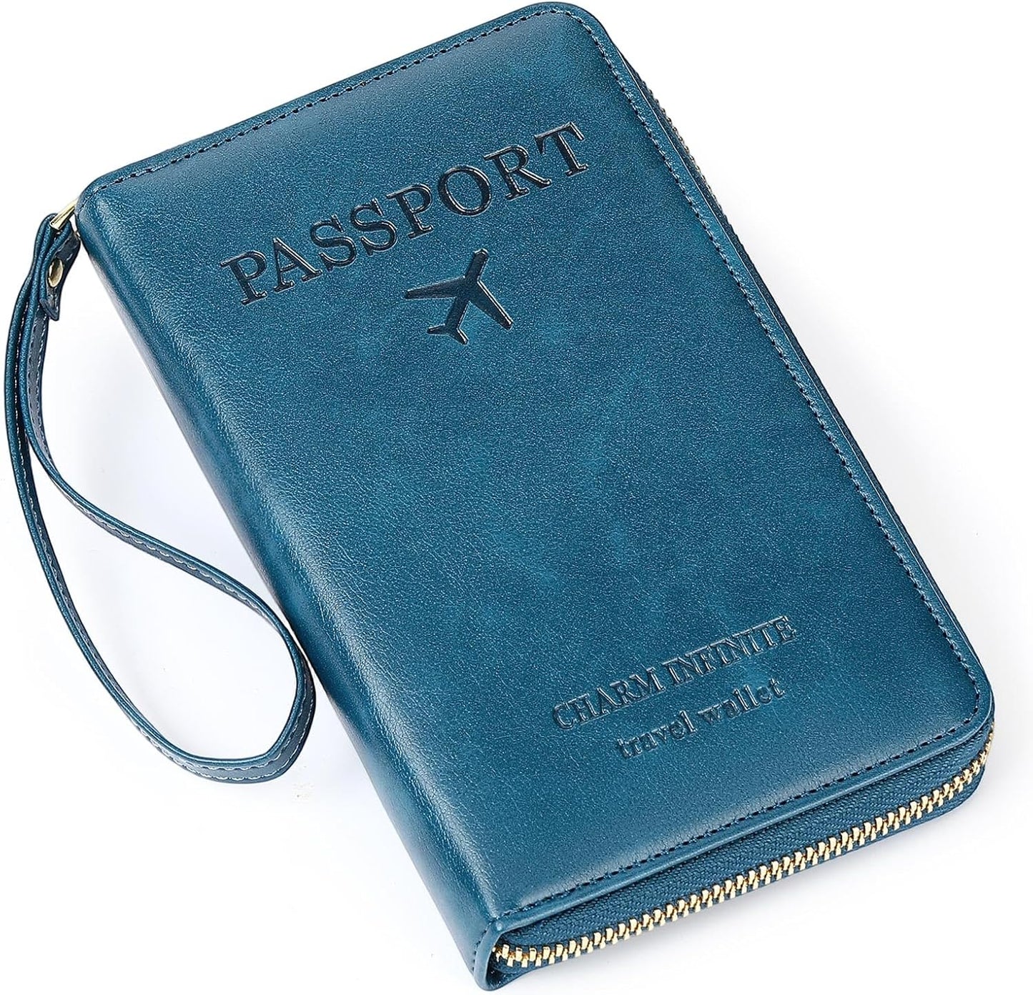 Leather RFID Blocking Passport Holder Travel Wallet, Passport Cover/Travel Wallet for Women/Men with