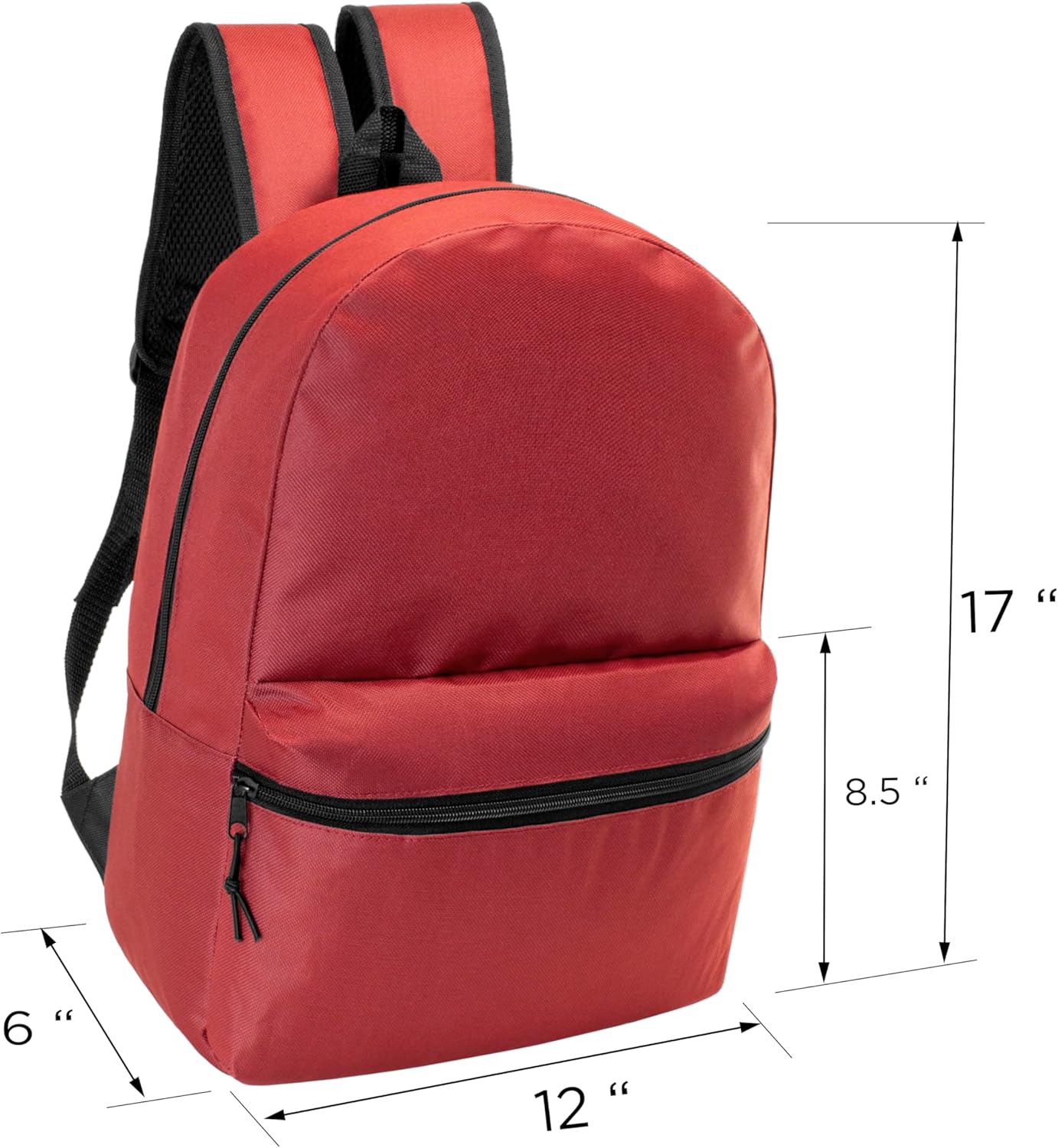 17" School Backpacks for Kids - Backpacks in Bulk for Elementary, Middle, and High School Students in Assorted Colors