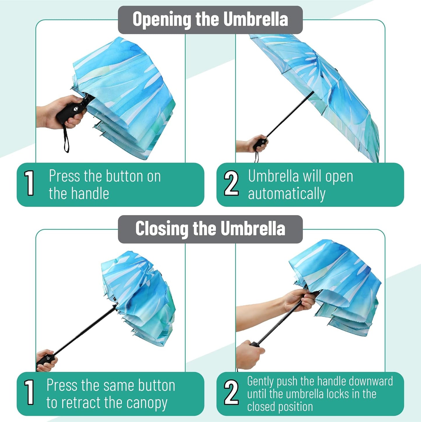 Mr. Pen- Windproof Travel Umbrella, Automatic Umbrellas for Rain, Compact