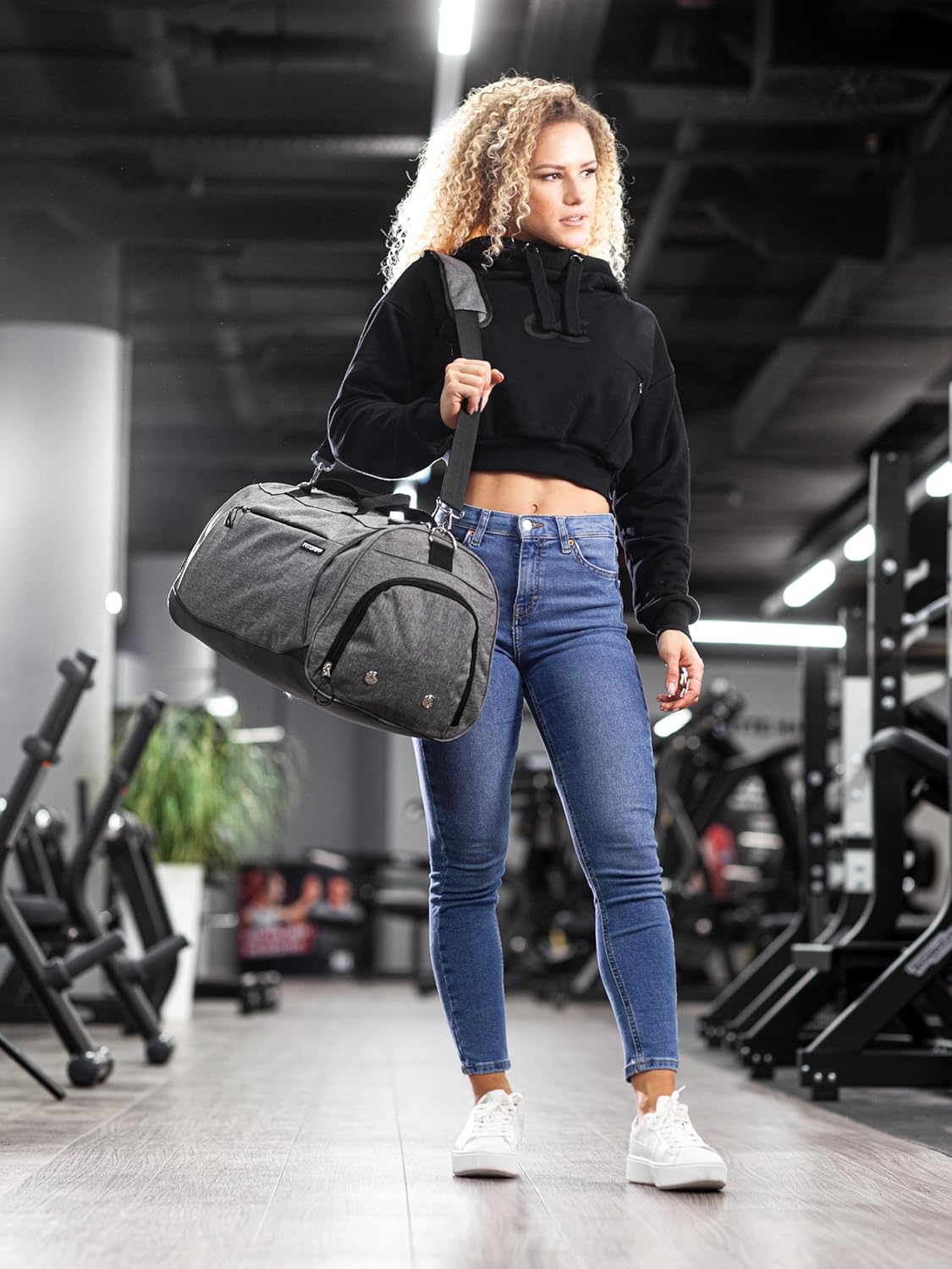 Fitgriff® Gym Bag for Men & Women with Shoe & Wet Compartment - Duffle Bag for Travel, Sports, Fitness & Workout