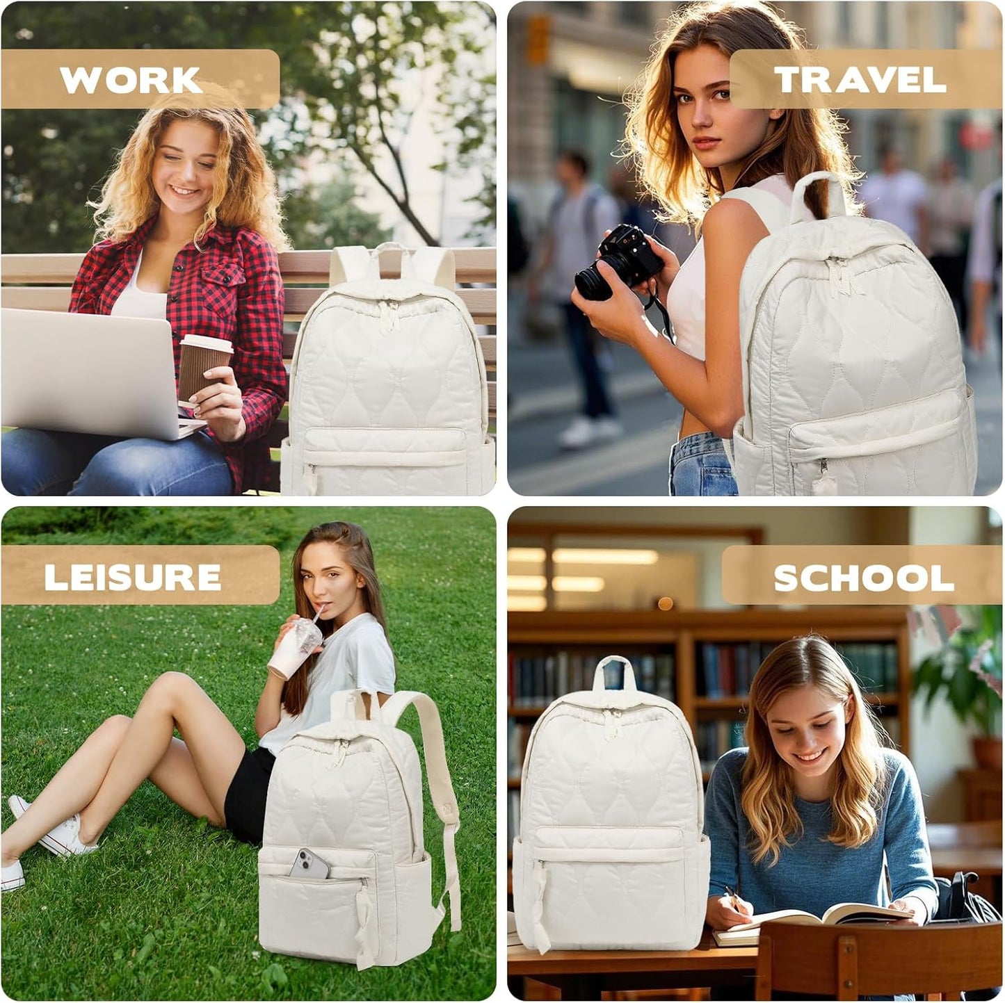 LEDAOU School Backpack Teen Girls Lightweight Bookbag Elementary Middle School Backpacks College Laptop Bag Travel Daypack