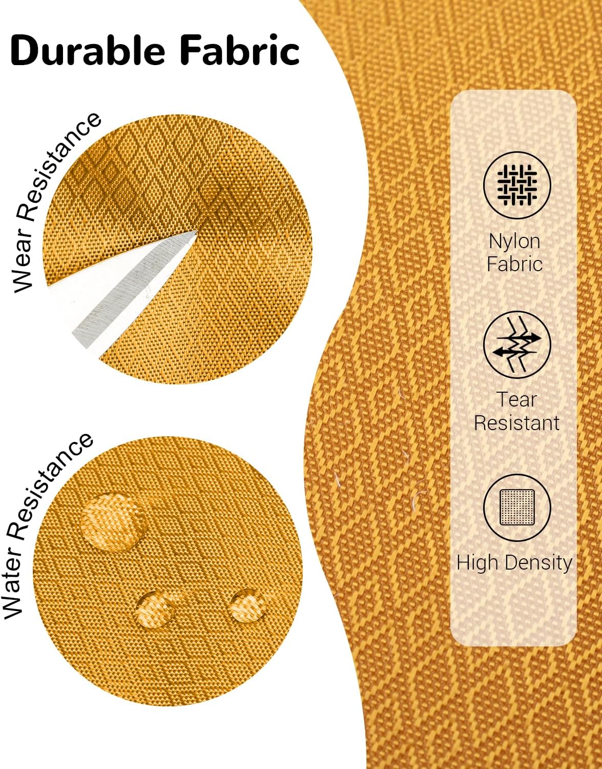 15L Small Padded Hiking Backpack with Chest Strap for Men Women, Lightweight Waterproof Daypack for Travel, Yellow