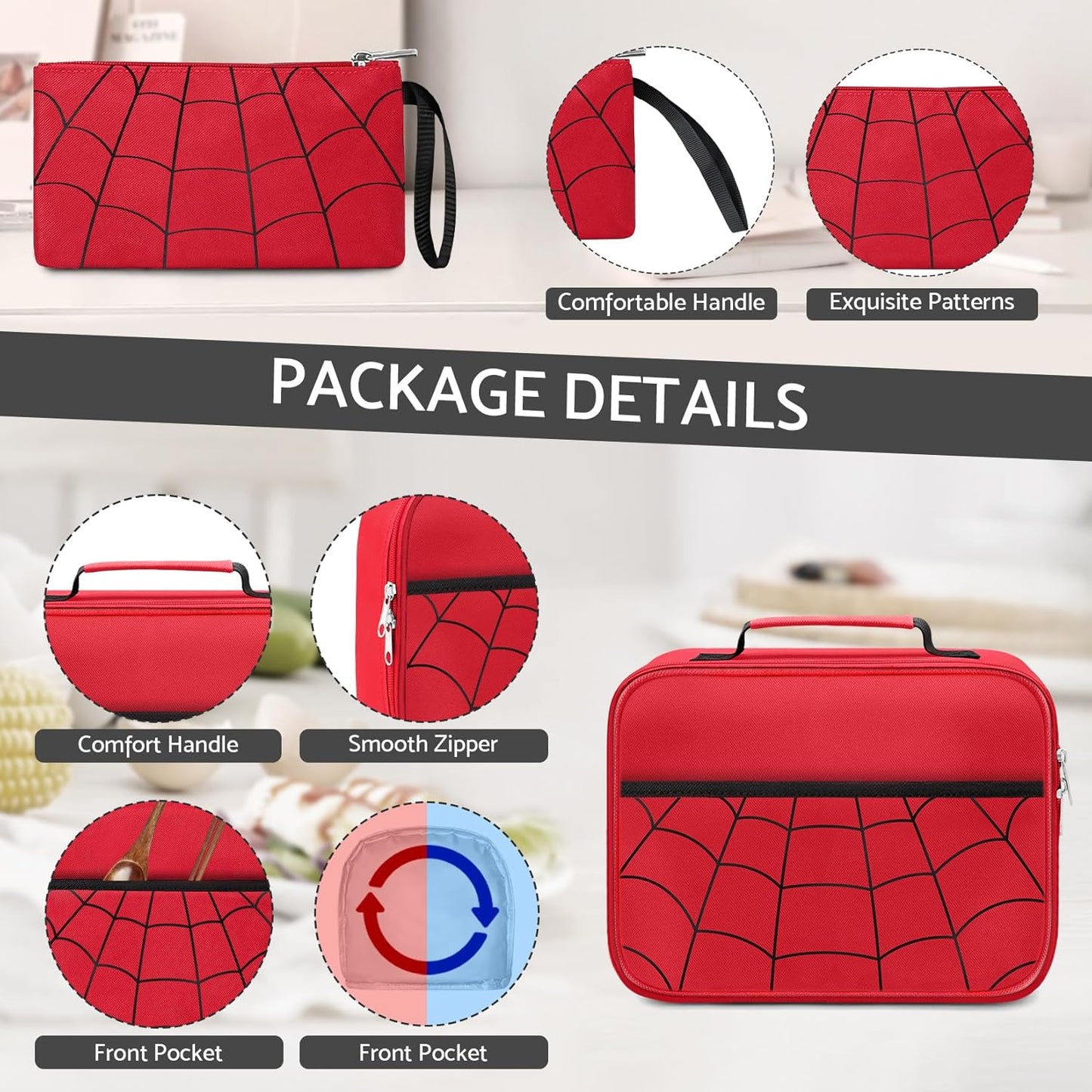 Kids Backpack for Boys，3PCS Boys Backpack with Lunch Box Set for Children Elementary Middle School Students，Lightweight School Bookbag for Travel and Daily Use