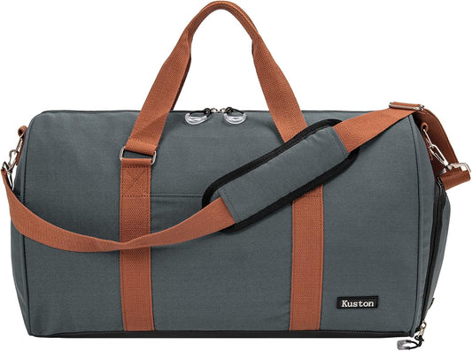 Kuston Sports Gym Bag with Shoe Compartment&Wet Pocket,Travel Duffel bag,Weekend Bag,Workout Bag Suitable for Men and Women