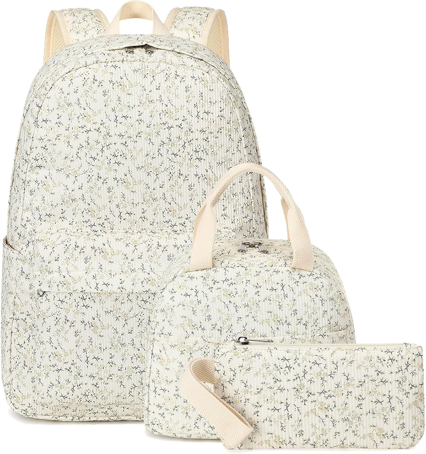 LEDAOU Backpack for Girls School Bag Kids Bookbag Teen Backpack Set Daypack with Lunch Bag and Pencil Case