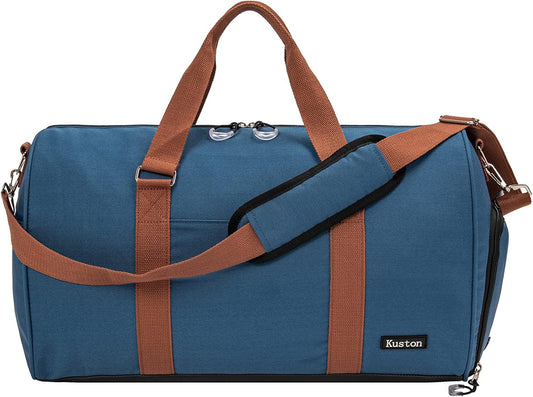 Kuston Sports Gym Bag with Shoe Compartment&Wet Pocket,Travel Duffel bag,Weekend Bag,Workout Bag Suitable for Men and Women