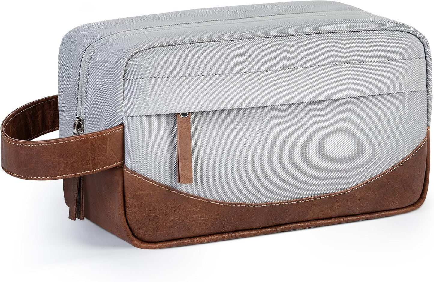 Travel Toiletry Bag for Men, Hanging Toiletry Organizer, Water Resistant Shaving Kit with Large Capacity for Travel Accessories (Grey, Medium)