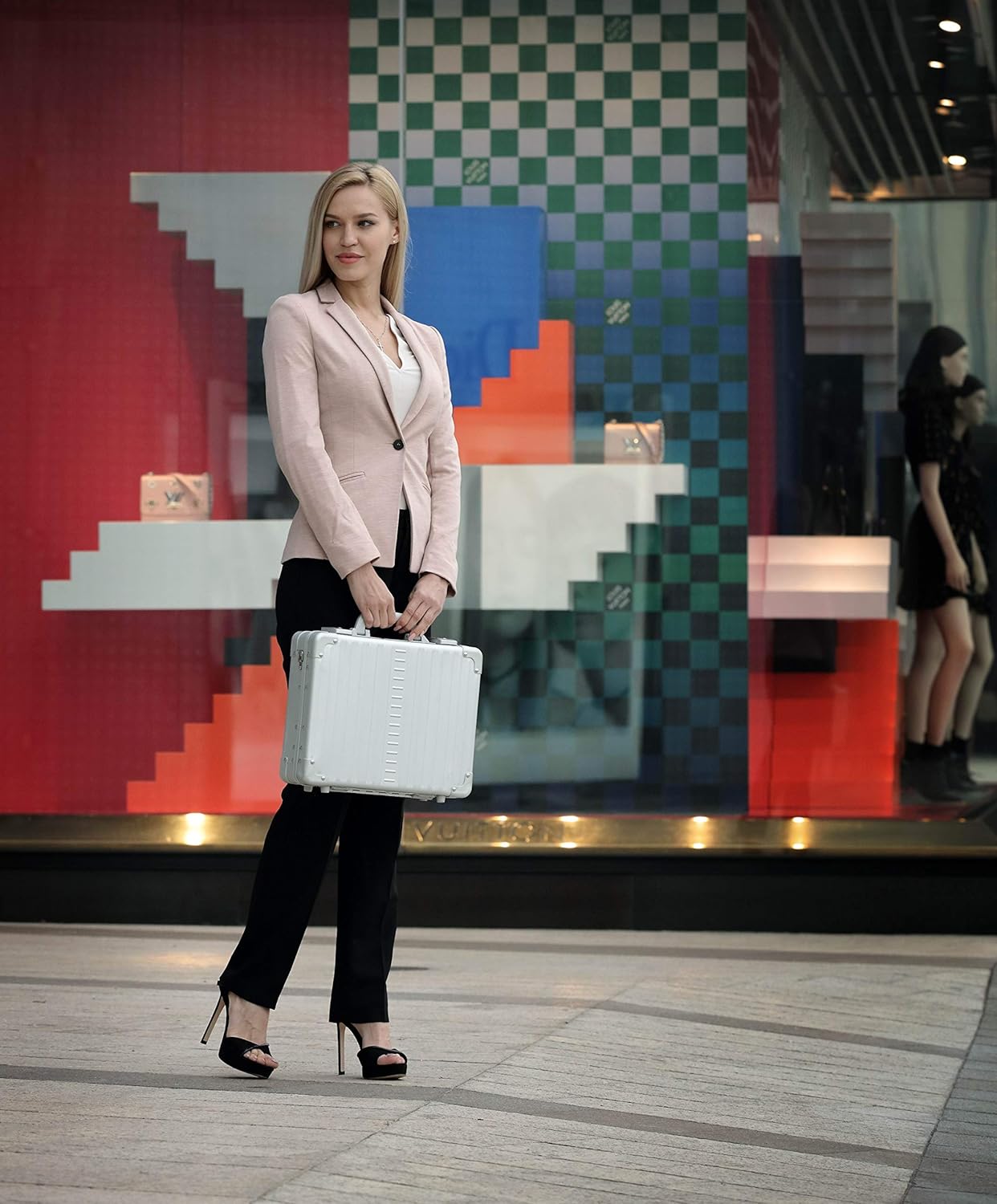 15" Aluminum Briefcase for Men & Women - Durable Hard Case Attache for Business, Work & Documents - RFID Blocking Organizer