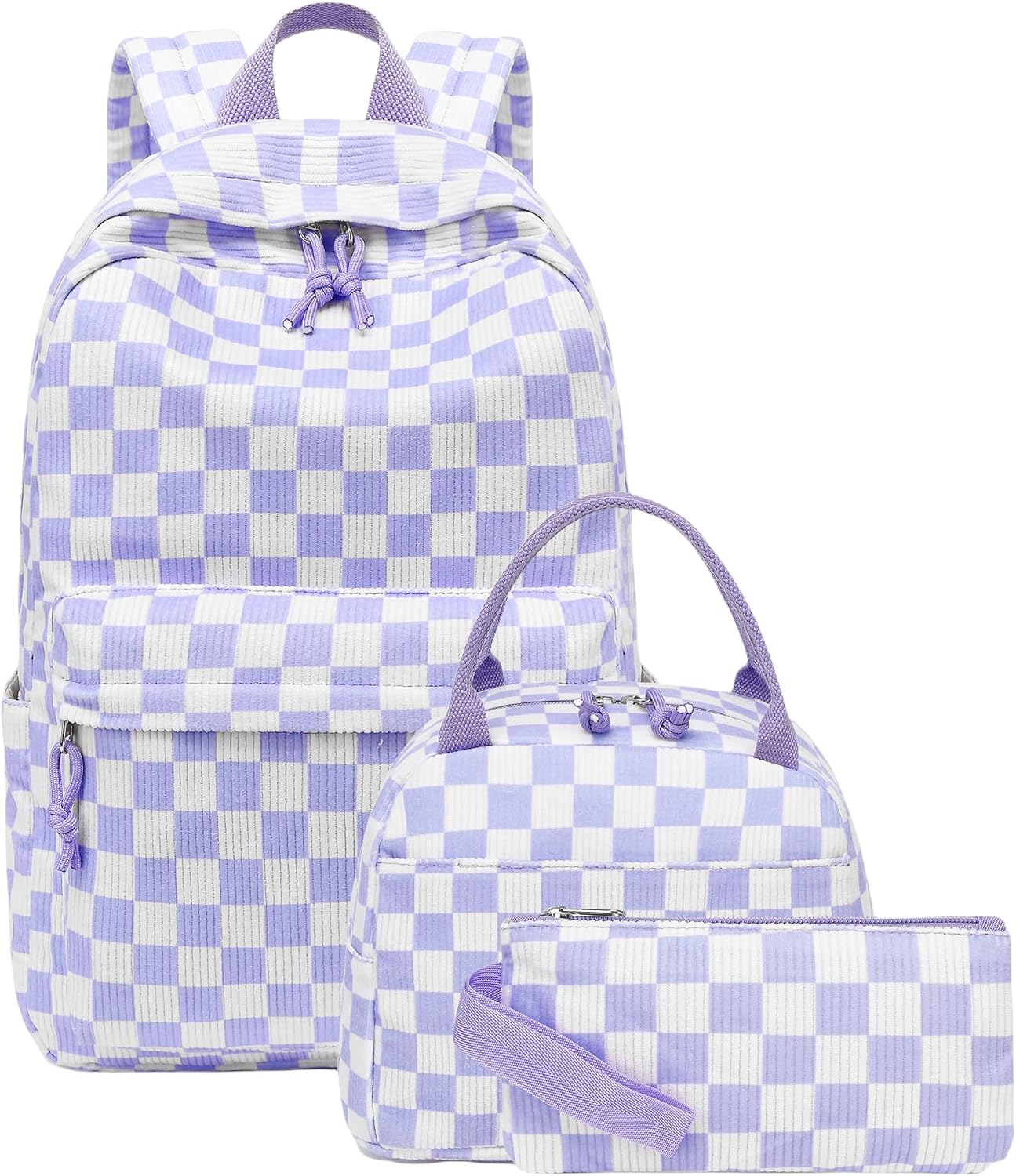 LEDAOU Backpack for Girls School Bag Kids Bookbag Teen Backpack Set Daypack with Lunch Bag and Pencil Case