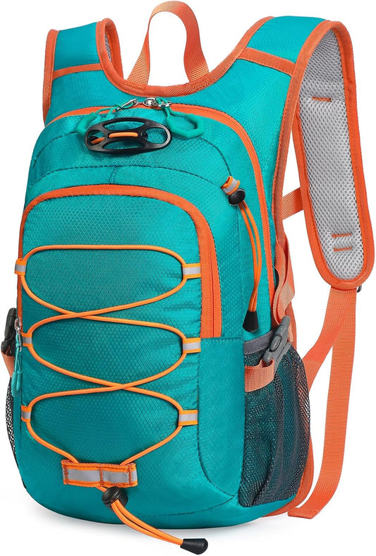 12L Kids Hiking Backpack, Small Hydration Backpack, Waterproof Kids Camping Daypack 5-12, No Water Bladder…