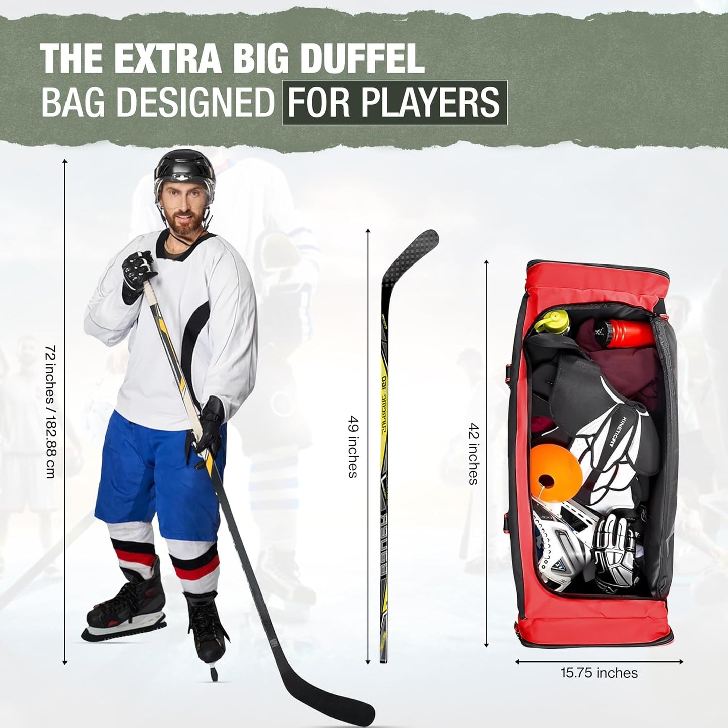 Jetstream Heavy Duty Multi Pocket Durable Sports Gym Equipment Travel Duffel Bag