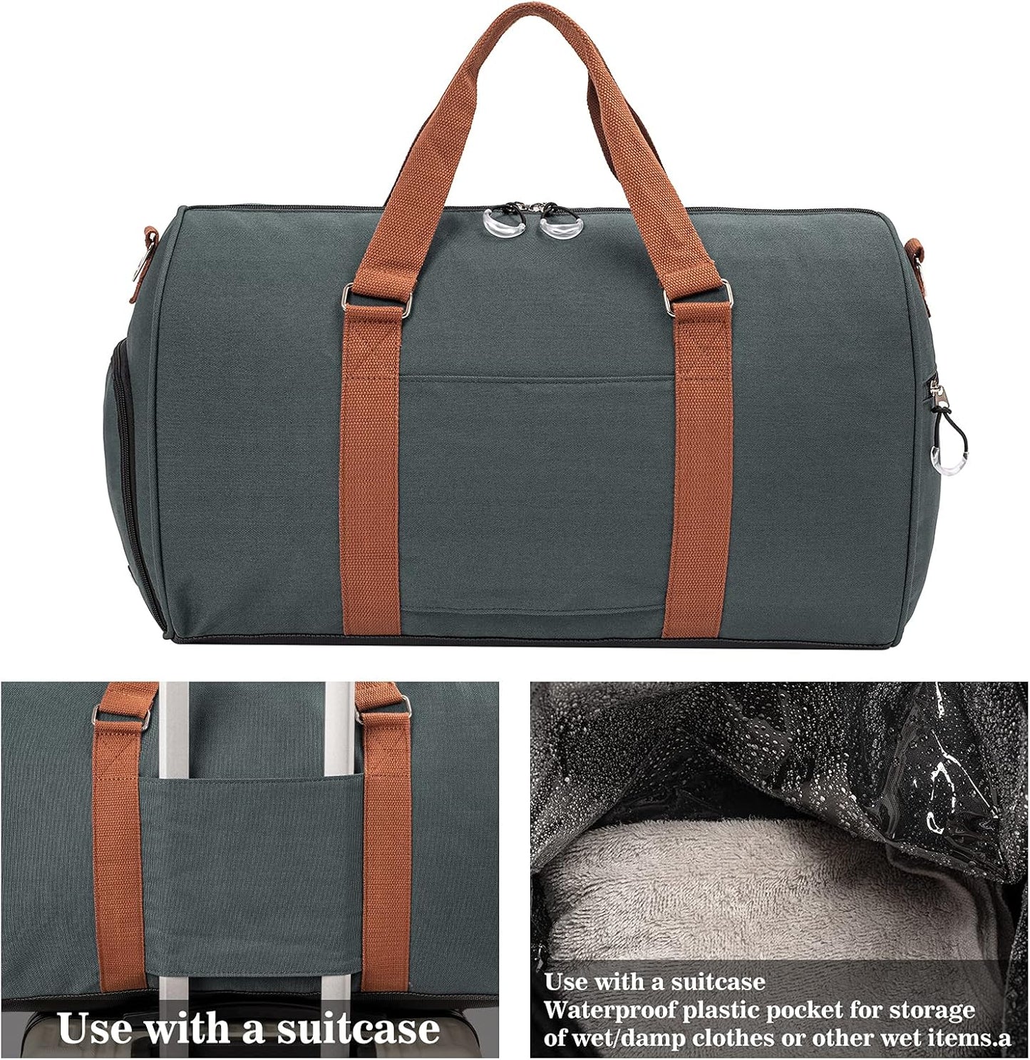 Kuston Sports Gym Bag with Shoe Compartment&Wet Pocket,Travel Duffel bag,Weekend Bag,Workout Bag Suitable for Men and Women