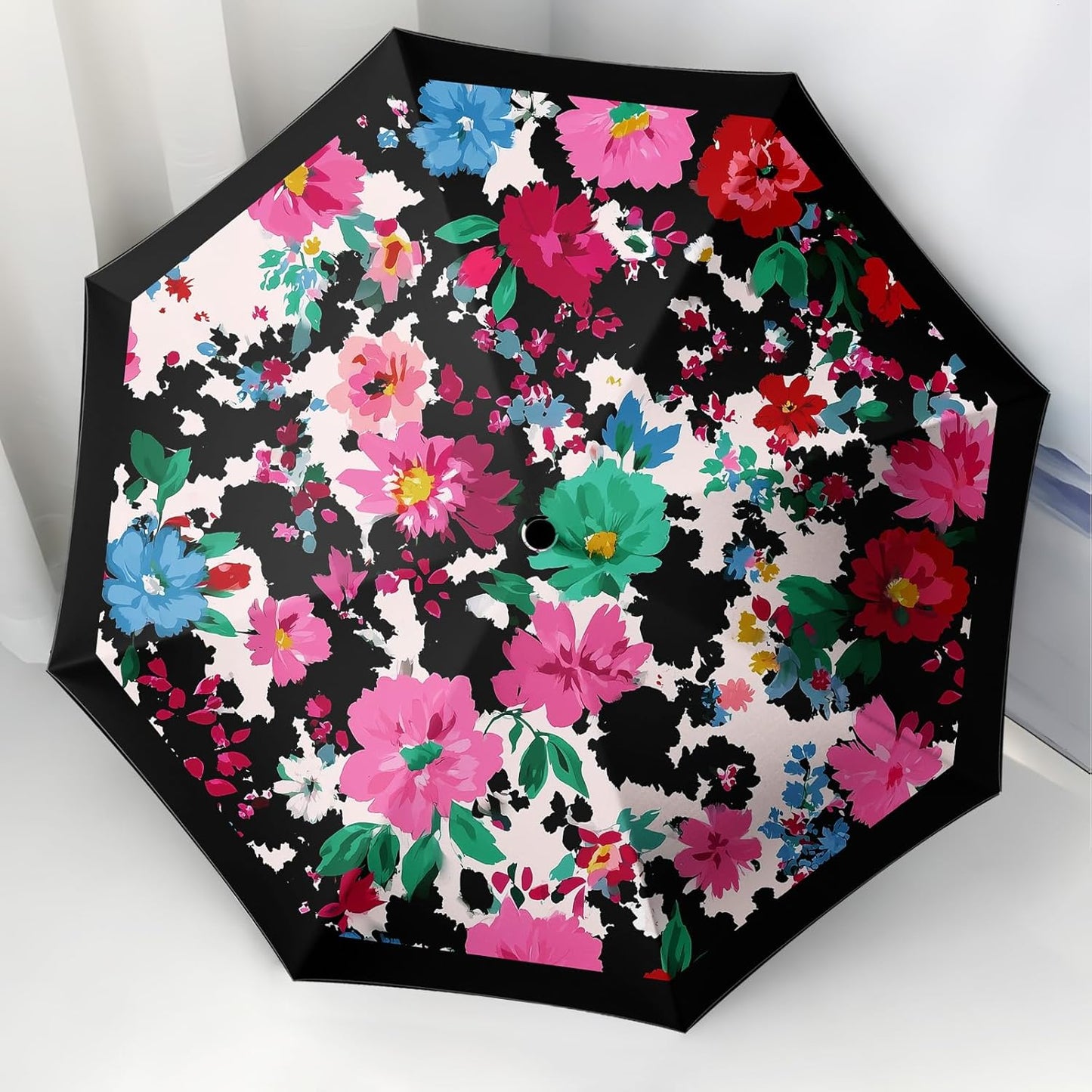 Small Travel Folding Umbrella for Girl, Portable, UV, SunShade, Compact, Automatic, Rain & Wind