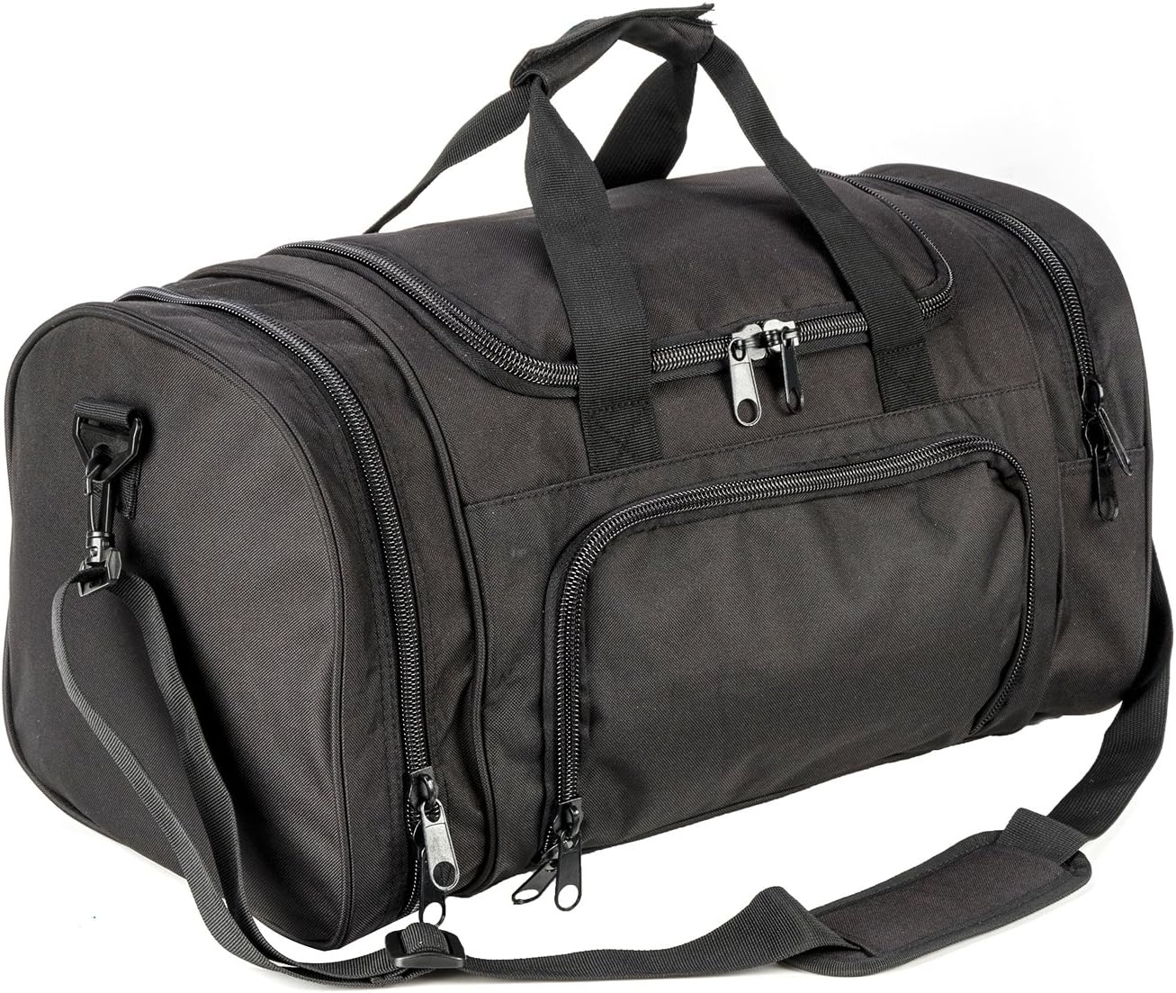 Gym Duffel Bag for Men Sports Duffel Bag with Shoe Compartment (BLACK-Model A)