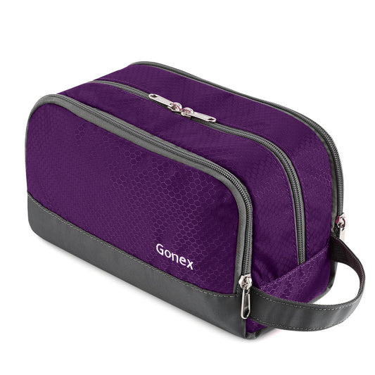 Gonex Travel Toiletry Bag Nylon, Shaving Bag Toiletry Organizer Deep Purple