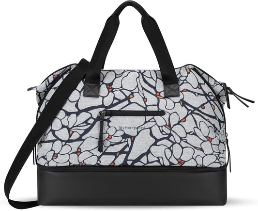 Sherpani Boston, Anti-Theft Weekender Bags,Travel Duffel Bag for Women, Carry On Tote Bag with Removable Shoe Bottom Compartment, Metal Hardware