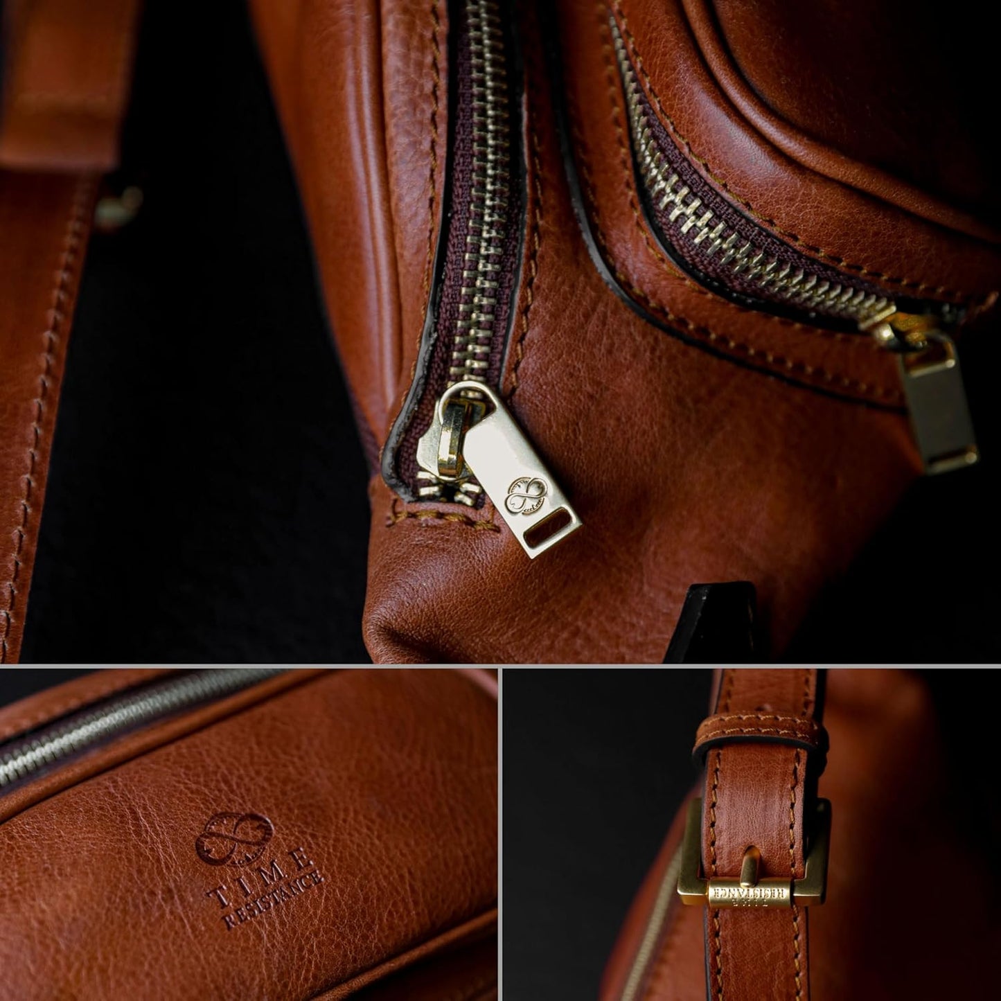 Leather Waist Pack | Belly Bag | Waist Bag| Leather Belt Bag | Leather Fanny Pack Handmade in Italy – Time Resistance