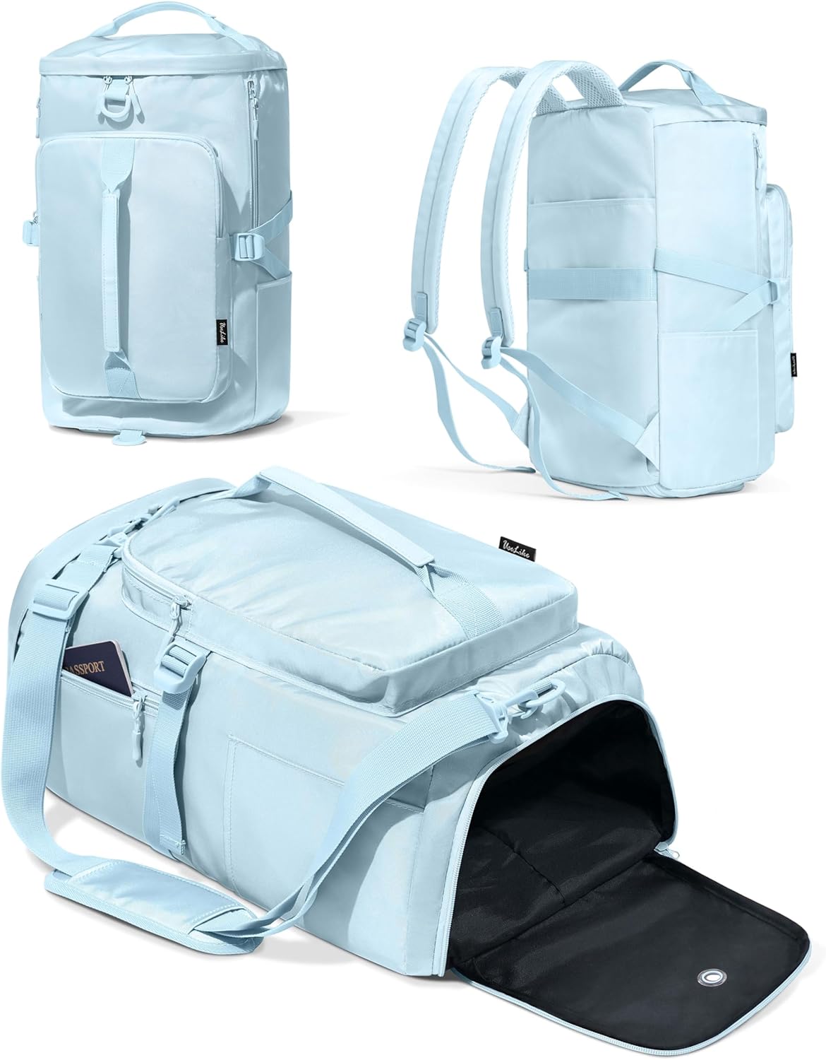 Gym Bag for Women with Shoe Compartment and Wet Pocket Convertible Gym Backpack workout Duffel Bag Multiple Pockets 30L