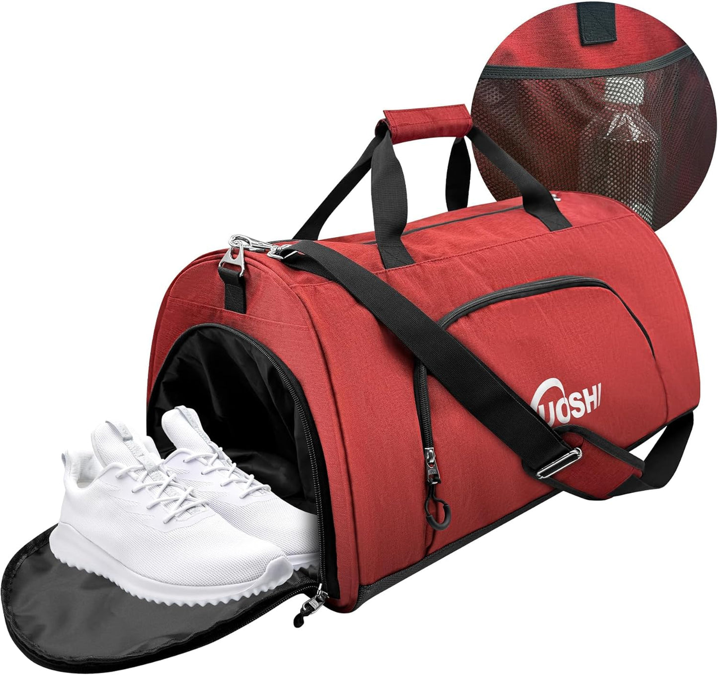 Gym Duffle Bag for Men & Women Water-Resistant-Sports Travel Bag with Ventilated Shoe Compartment & Wet Pocket, 31L Large Weekender Overnight Bag